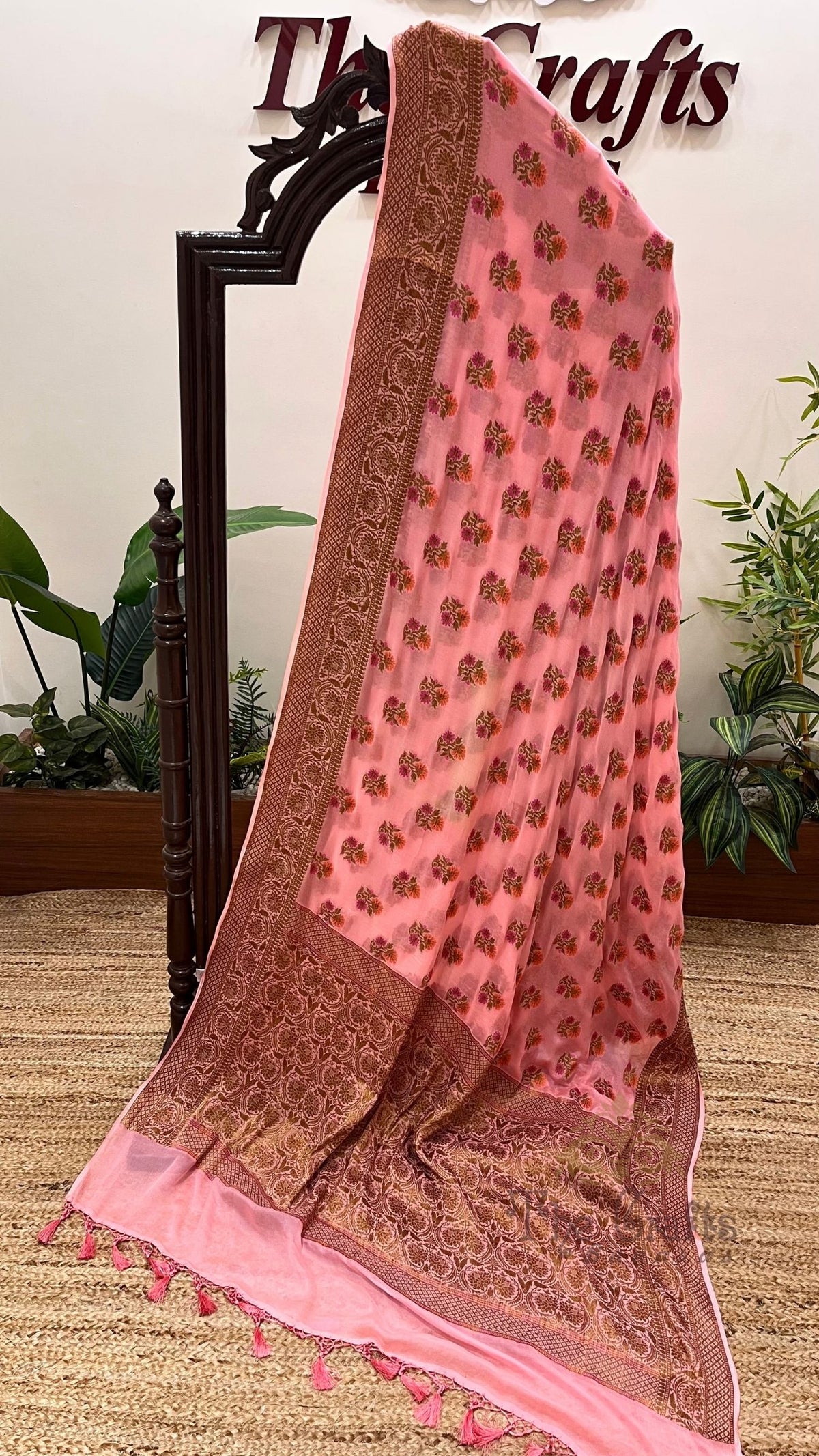 Pure Khaddi Chiffon Banarasi Saree