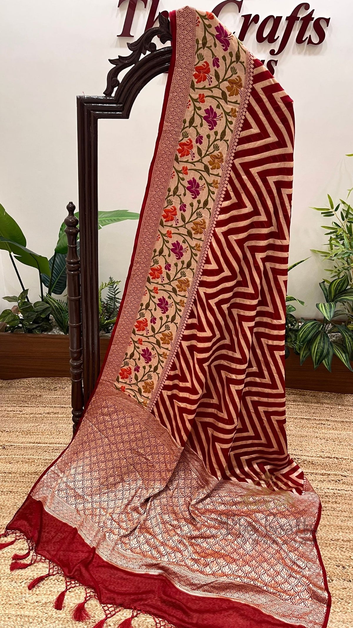 Pure Khaddi Chiffon Banarasi Saree