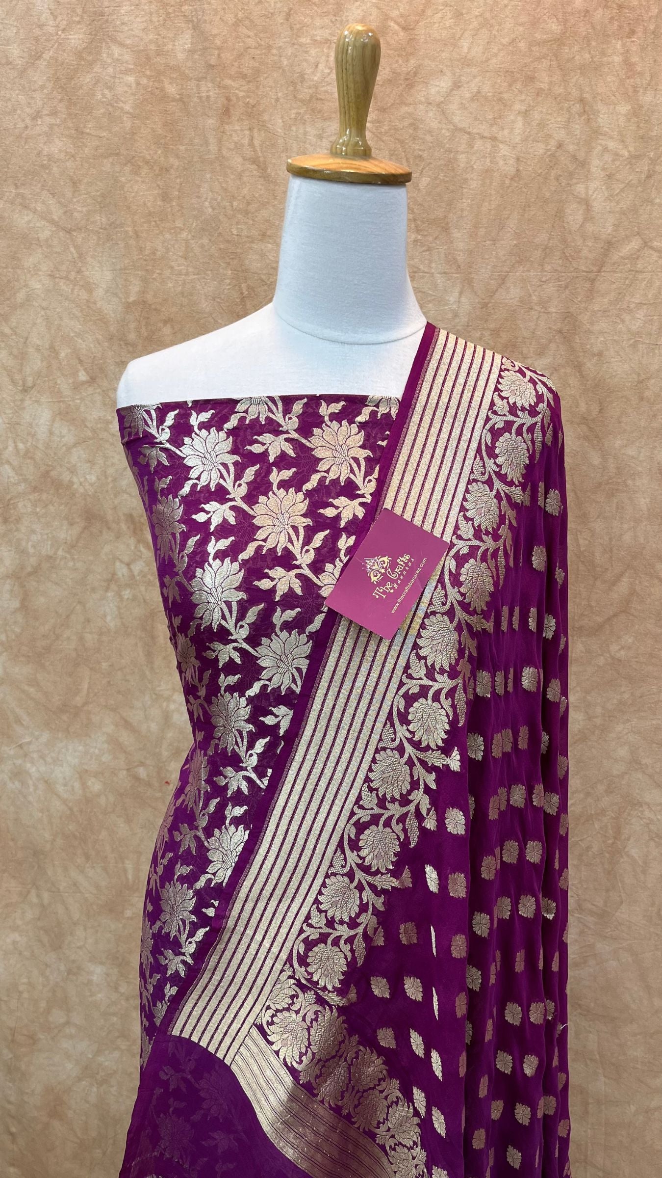 Banarasi Khaddi Georgette Dress Material