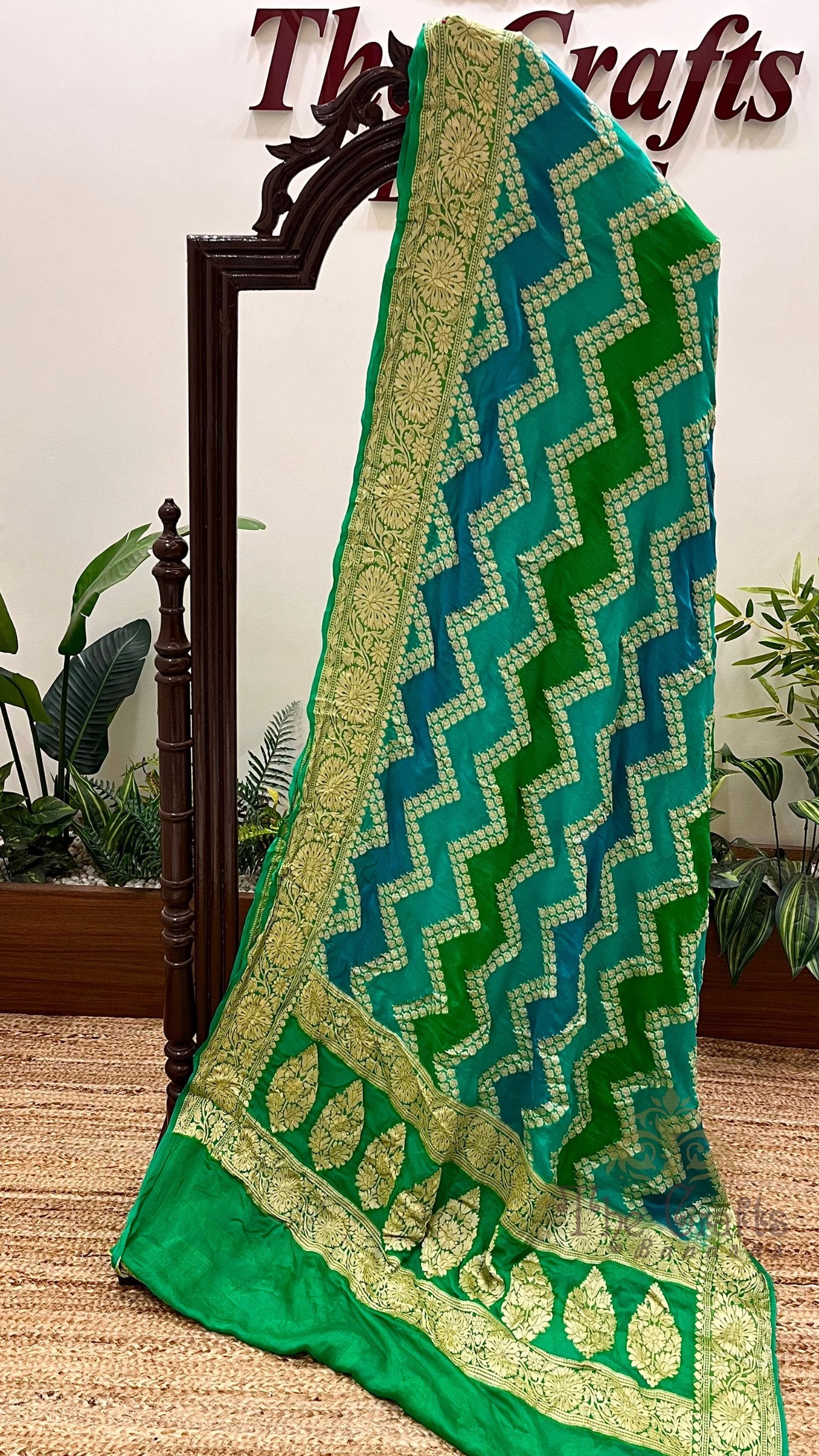 Pure Khaddi Chiffon Banarasi Saree