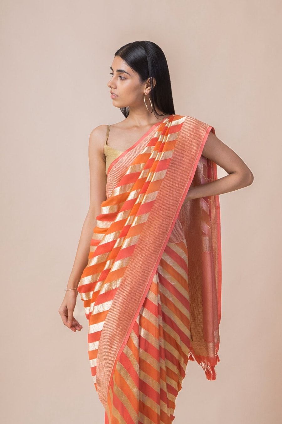 Khaddi Georgette Handloom Banarasi Saree