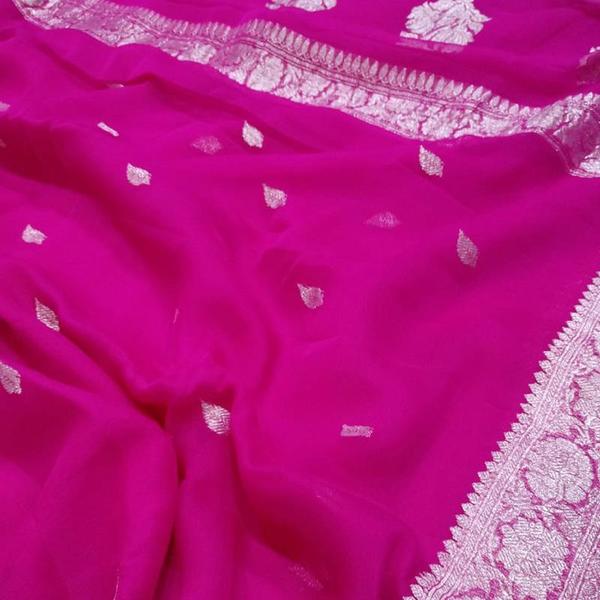 Pure Georgette Handloom Banarasi Saree