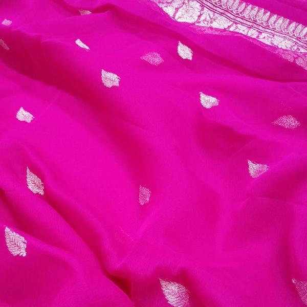 Pure Georgette Handloom Banarasi Saree