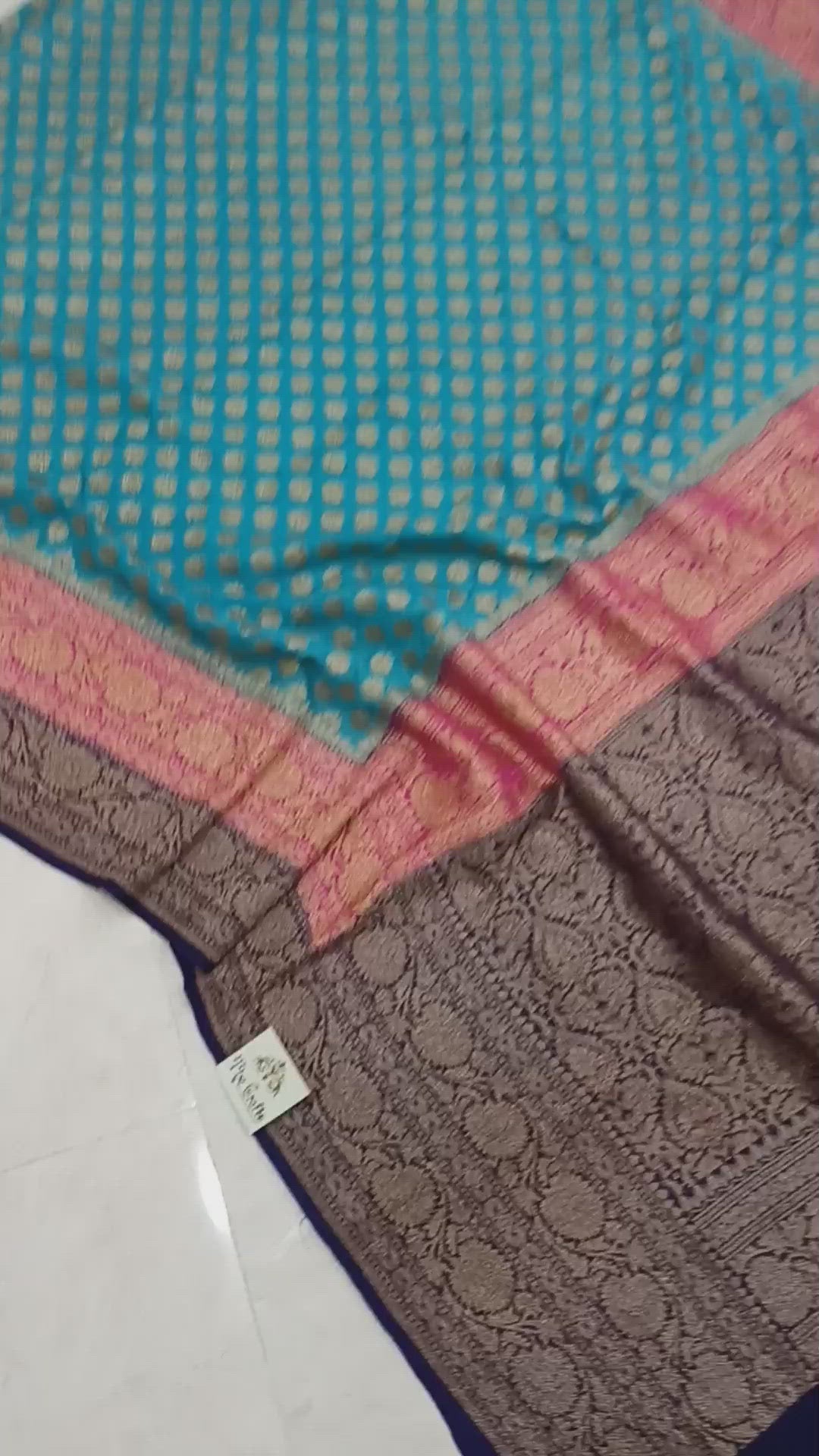 Khaddi Georgette Banarasi Saree - Antique Zari