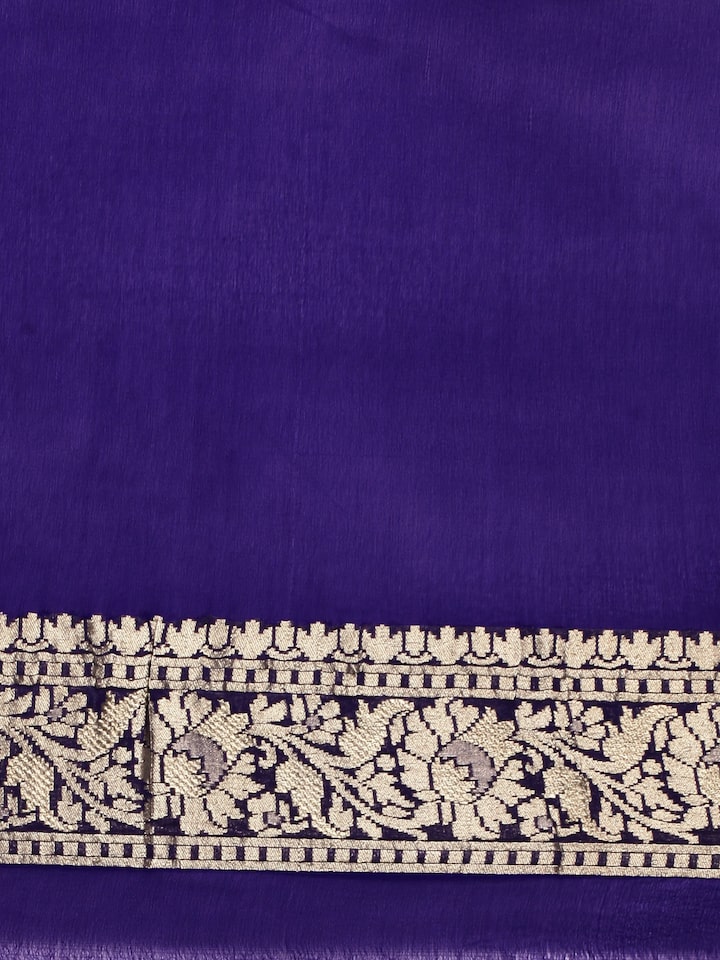 Khaddi Georgette Banarasi Saree - Water Zari - The Crafts Clothing