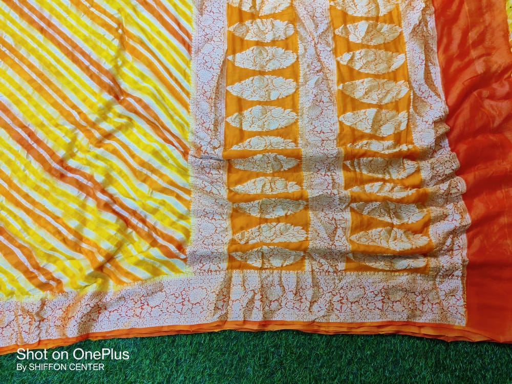 Pure Khaddi Chiffon Banarasi Saree