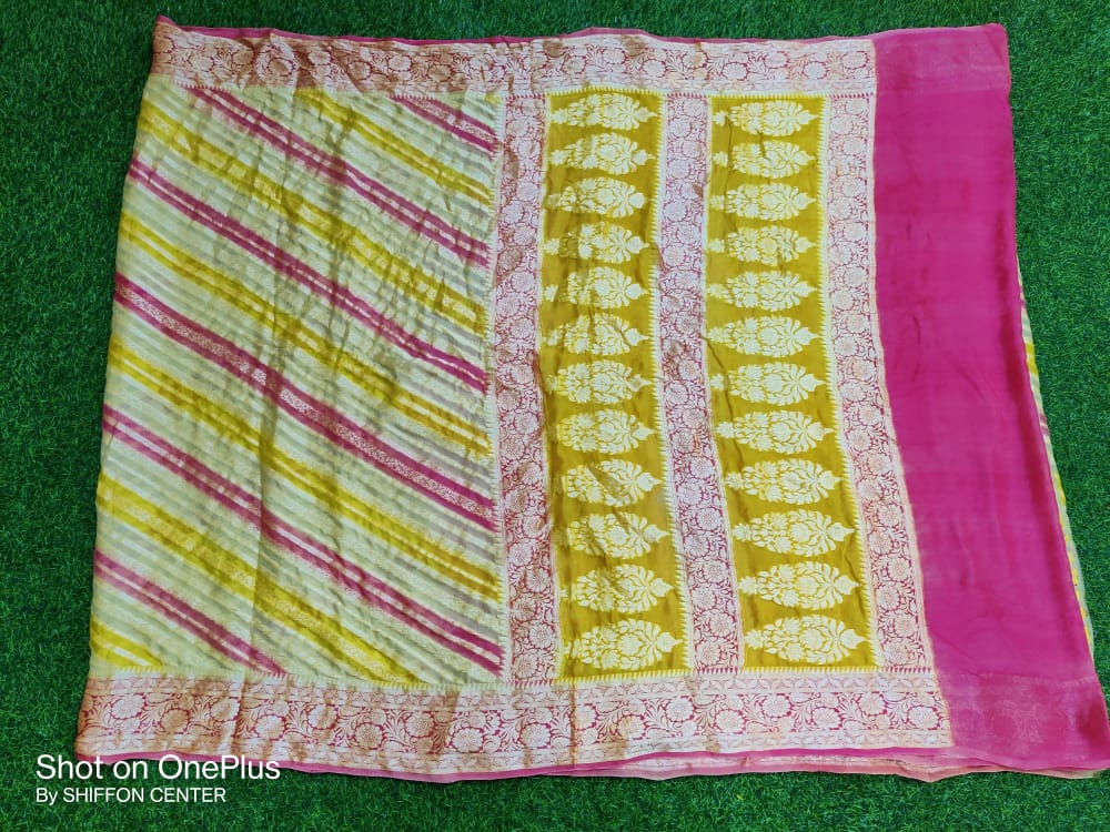 Pure Khaddi Chiffon Banarasi Saree