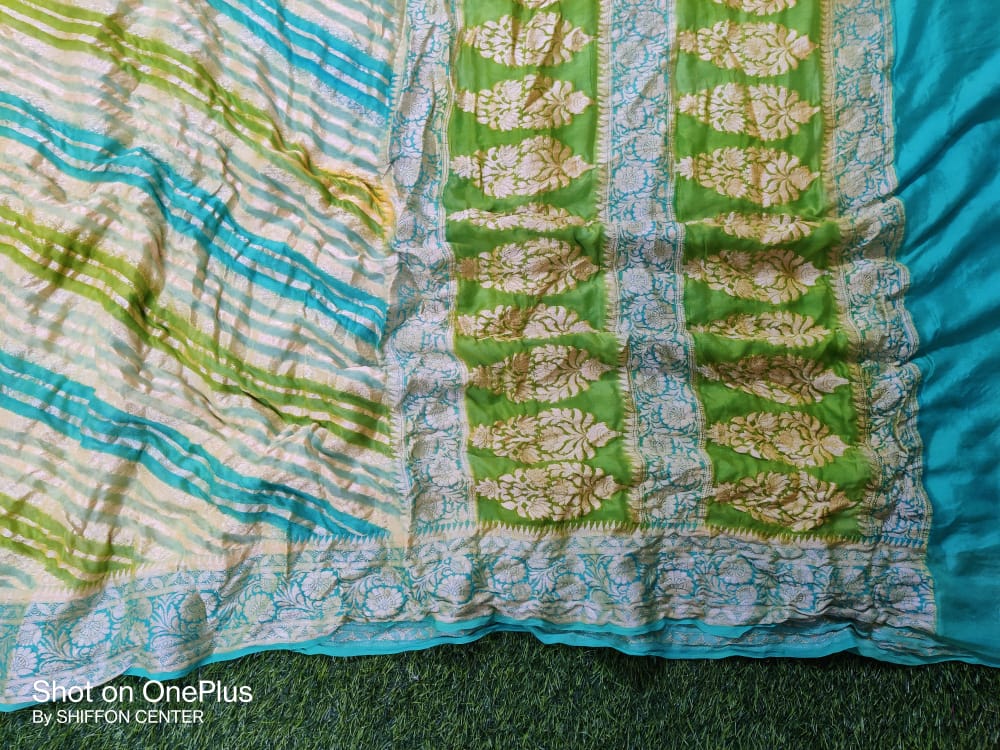 Pure Khaddi Chiffon Banarasi Saree