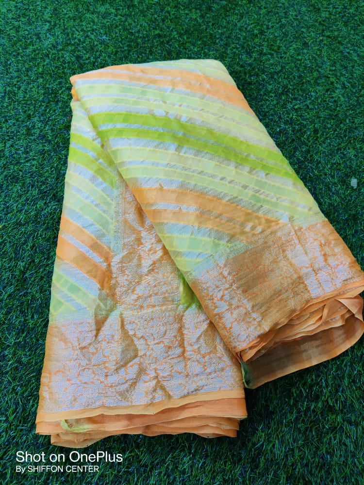 Pure Khaddi Chiffon Banarasi Saree