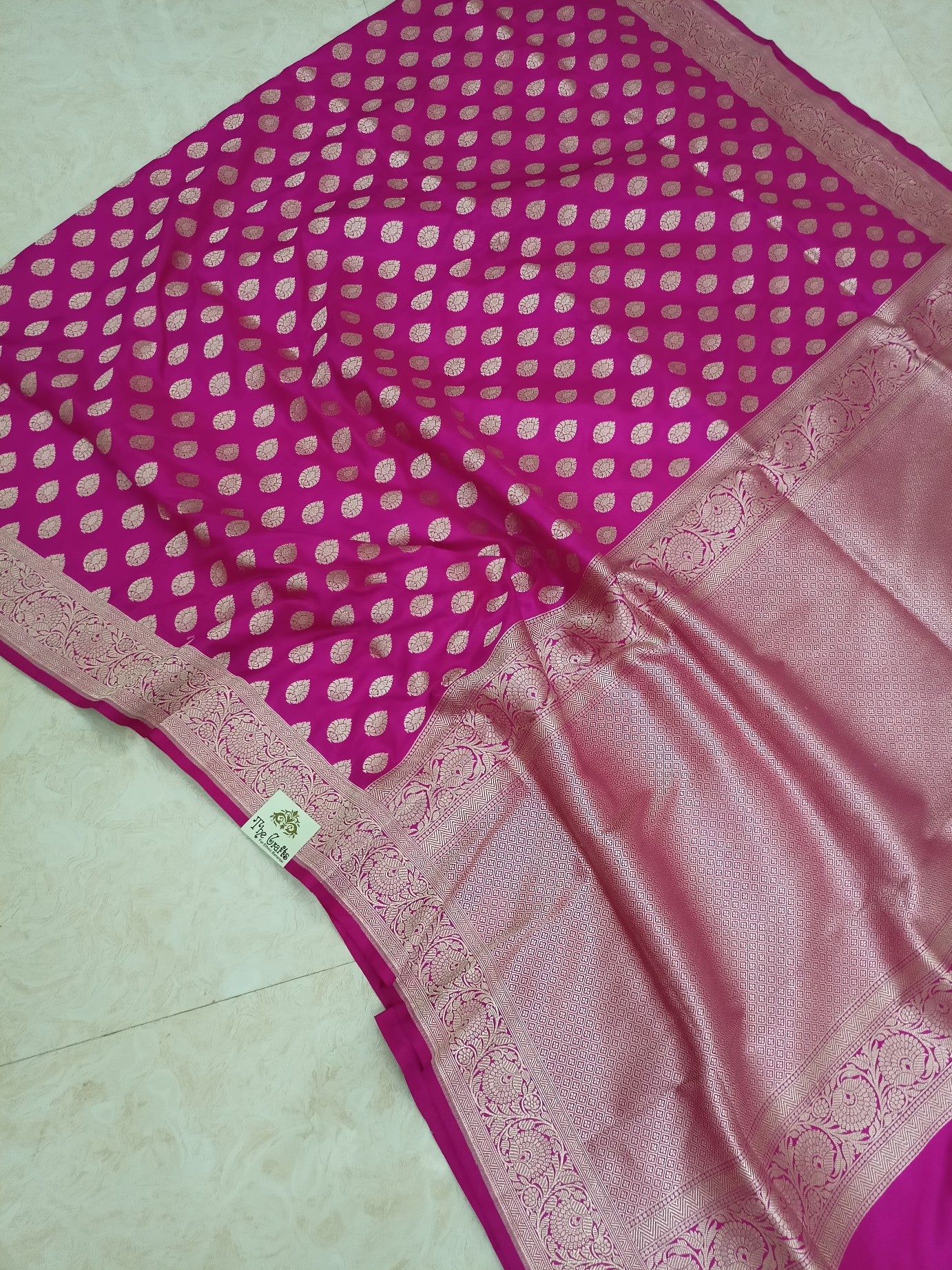 Pure Katan Silk Handloom Banarasi Saree - The Crafts Clothing