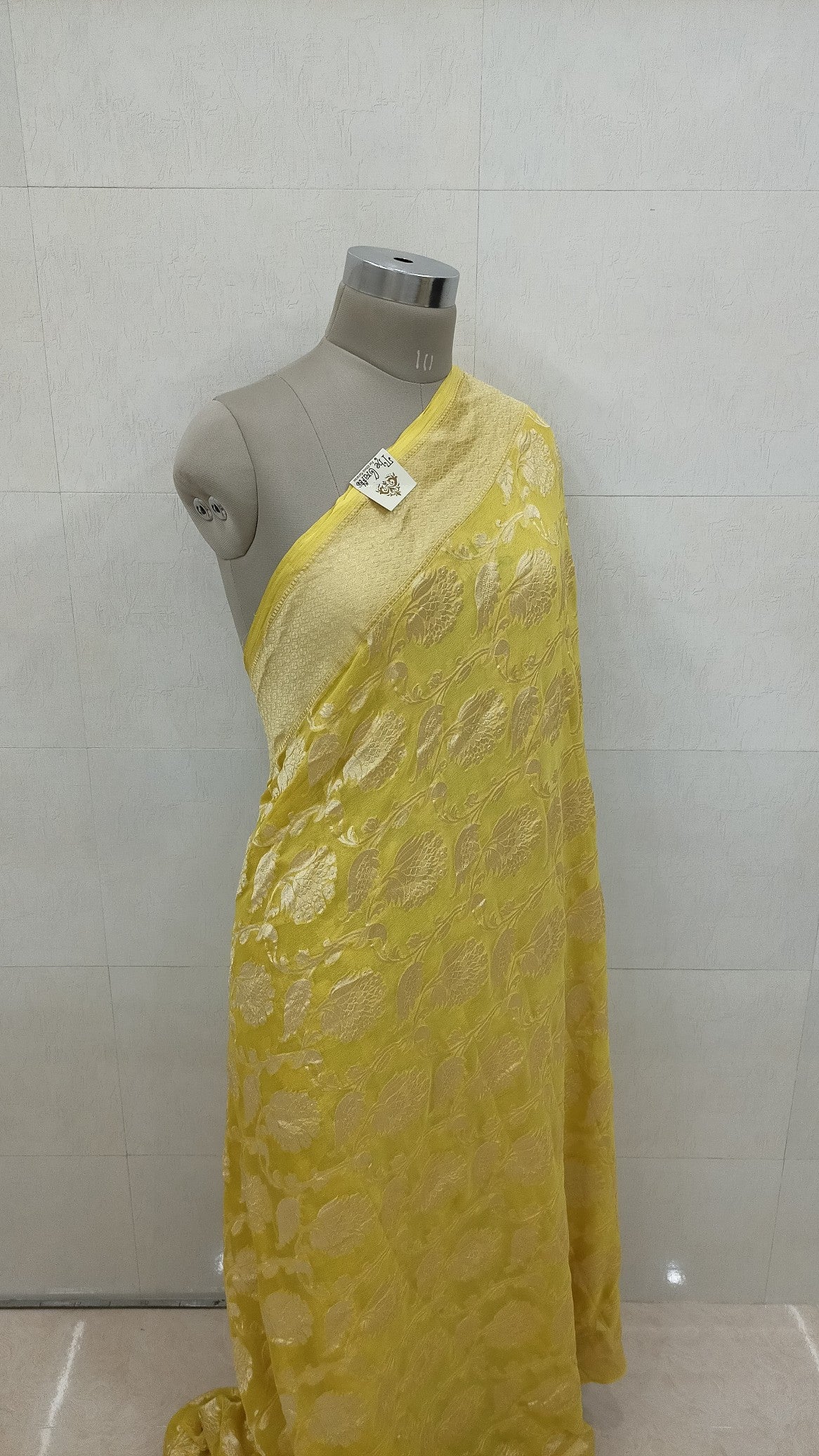 Khaddi Georgette Handloom Banarasi Saree - Water Zari