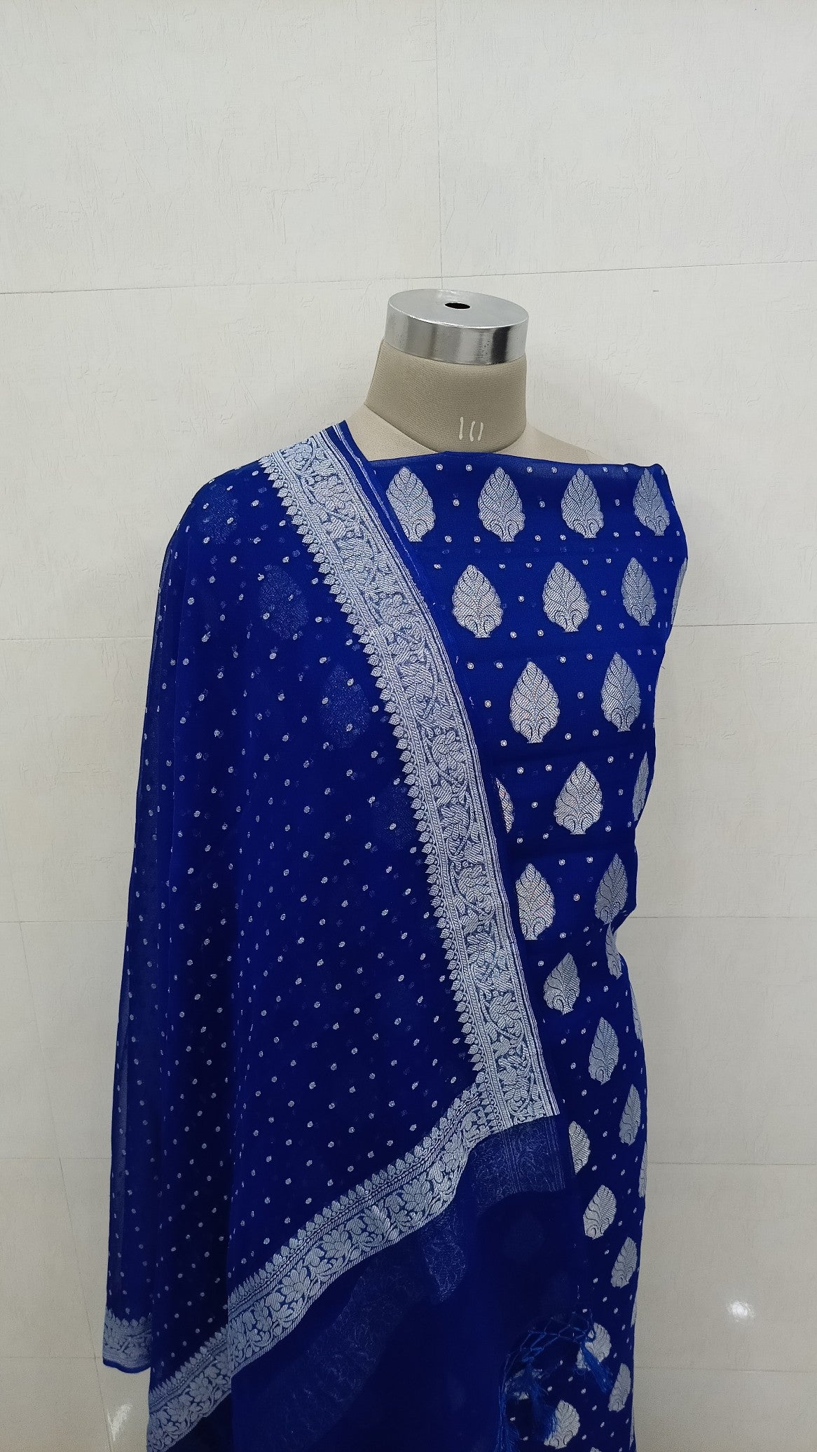 Banarasi Khaddi Georgette Dress Material - The Crafts Clothing