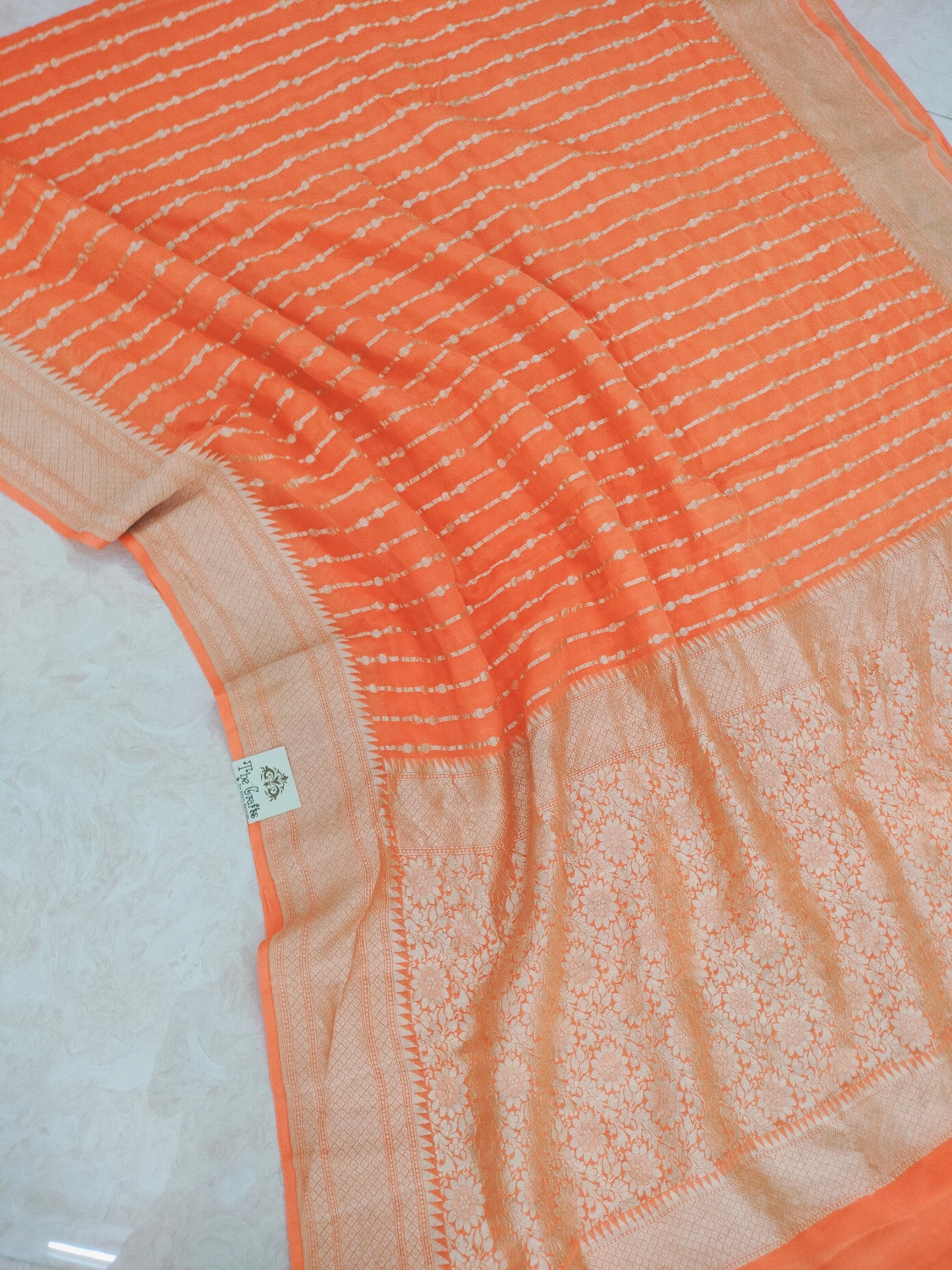 Khaddi Georgette Banarasi Saree - Water Zari