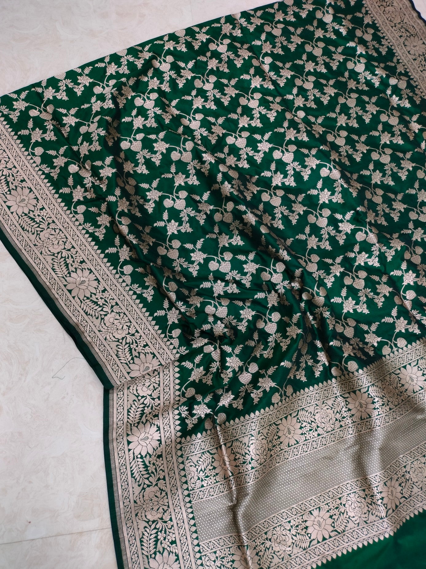 Pure Katan Silk Banarasi Handloom Dupatta