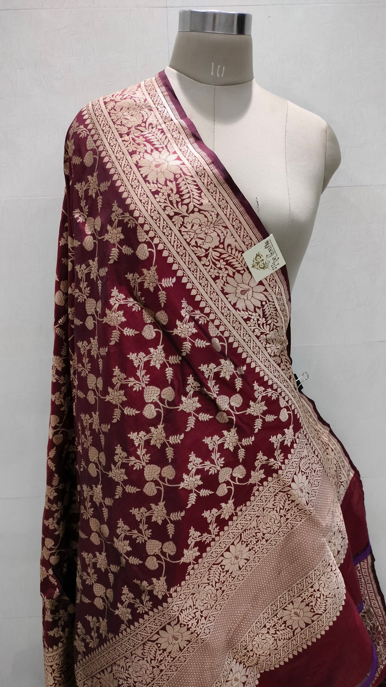 Pure Katan Silk Banarasi Handloom Dupatta