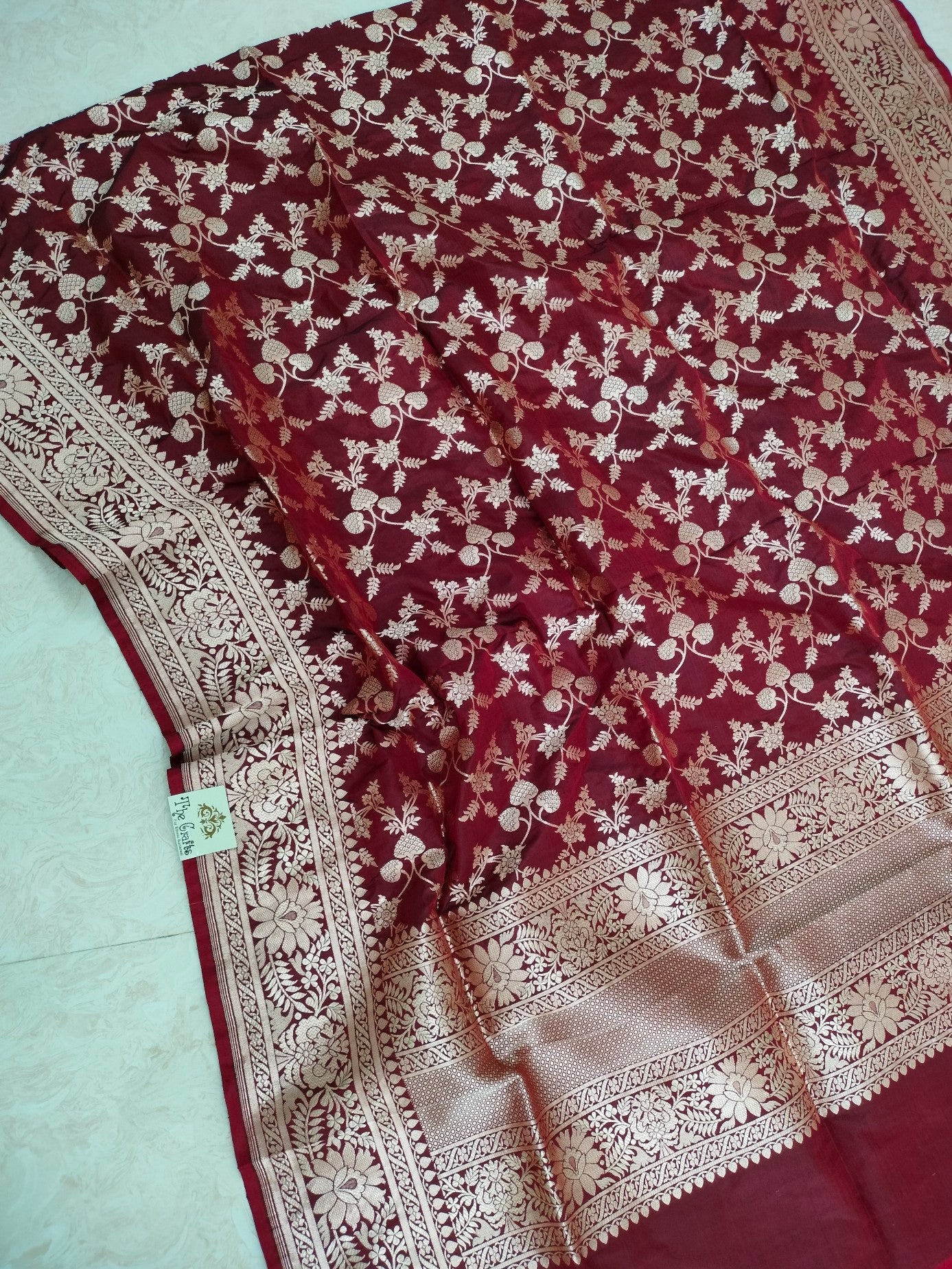Pure Katan Silk Banarasi Handloom Dupatta