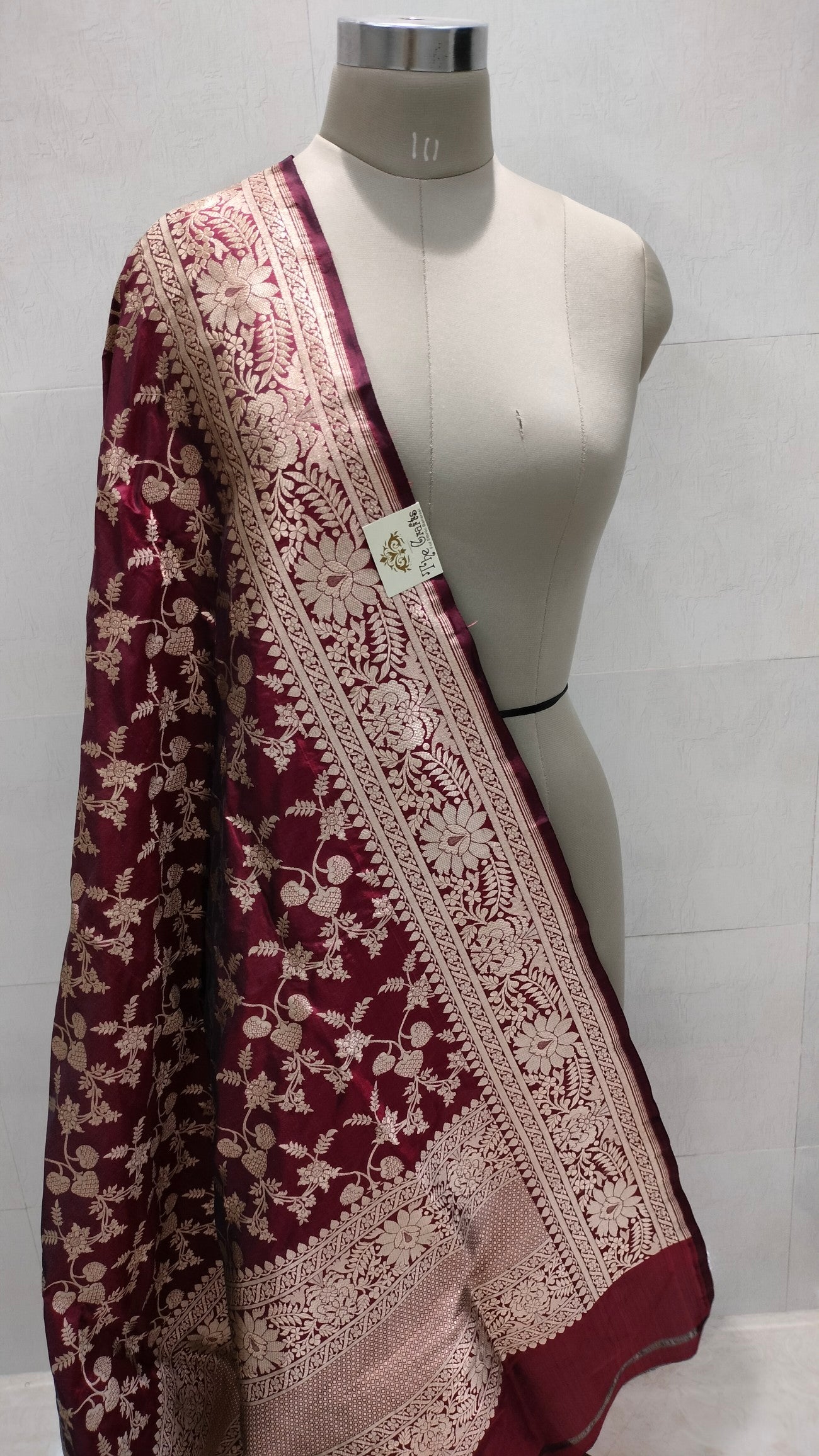 Pure Katan Silk Banarasi Handloom Dupatta