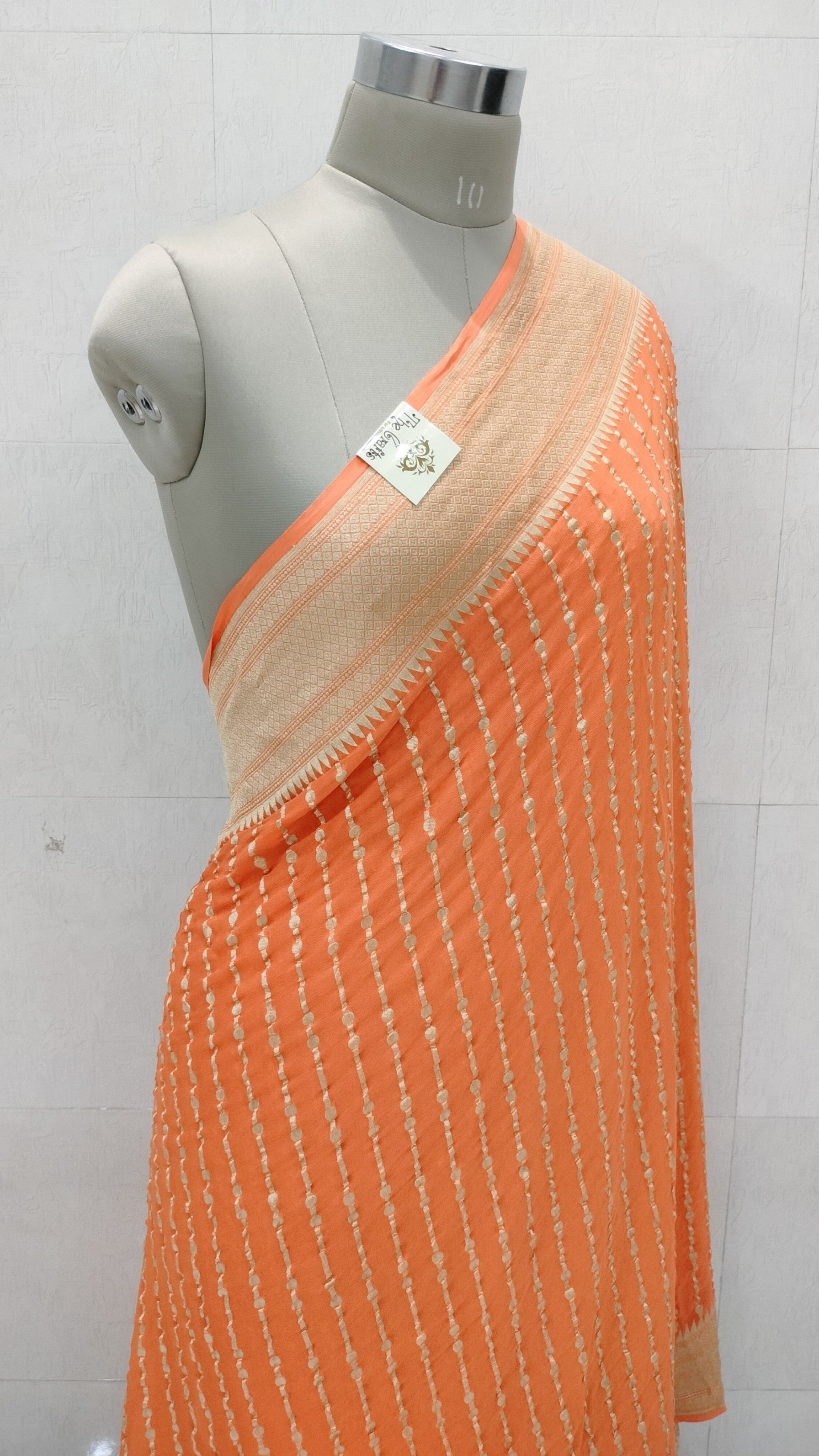Khaddi Georgette Banarasi Saree - Water Zari