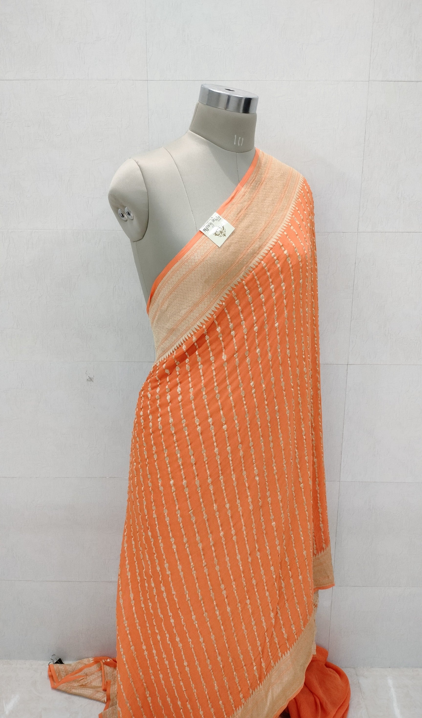 Khaddi Georgette Banarasi Saree - Water Zari
