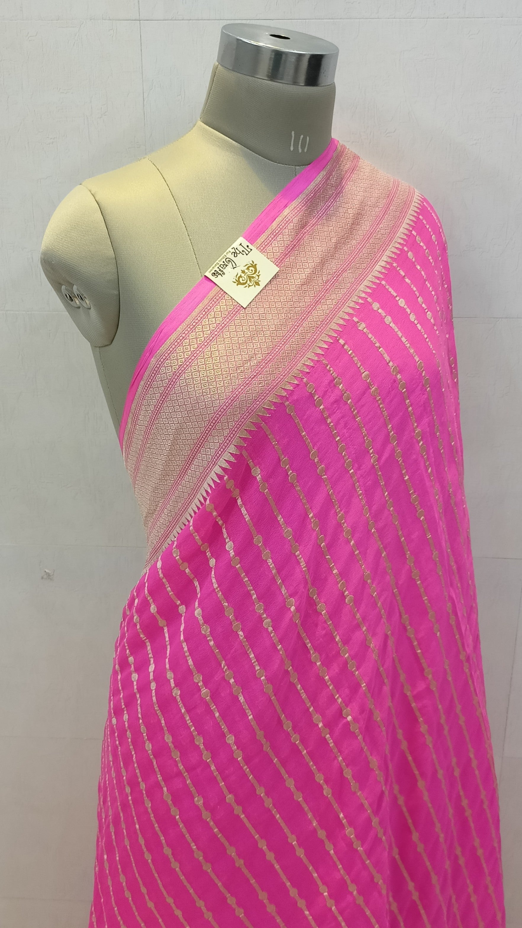 Khaddi Georgette Banarasi Saree - Water Zari