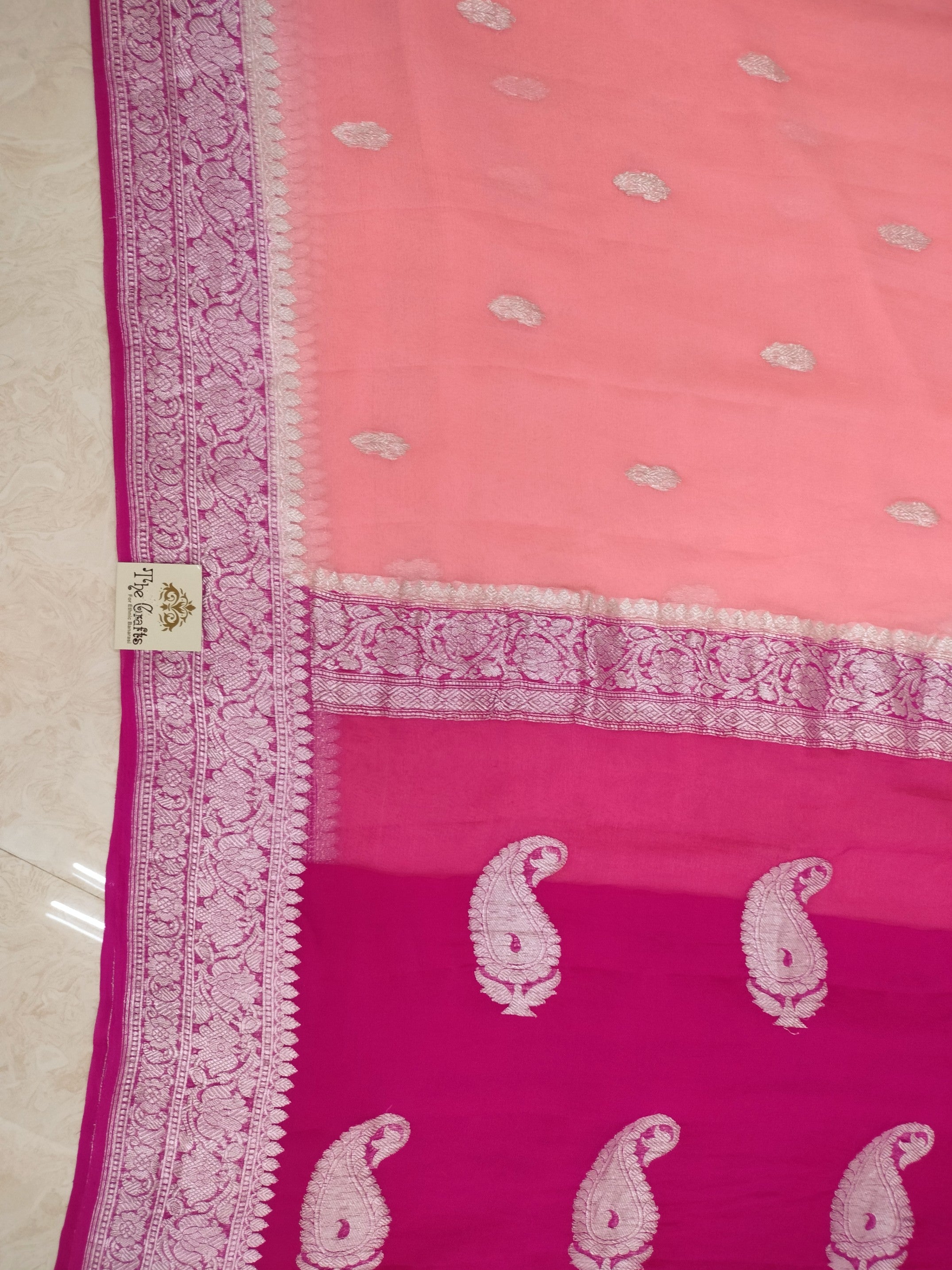 Pure Georgette Handloom Banarasi Saree