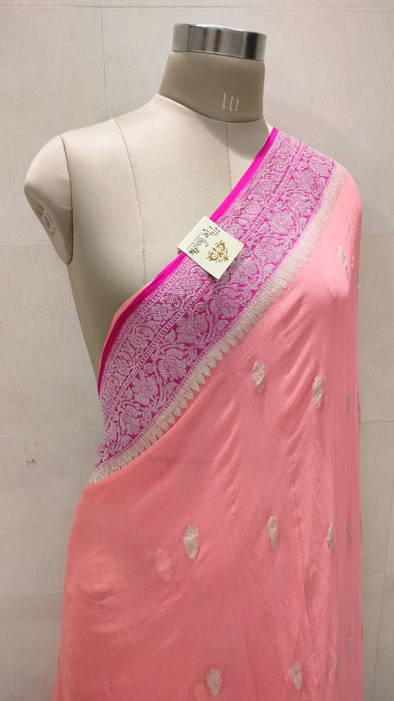 Pure Georgette Handloom Banarasi Saree