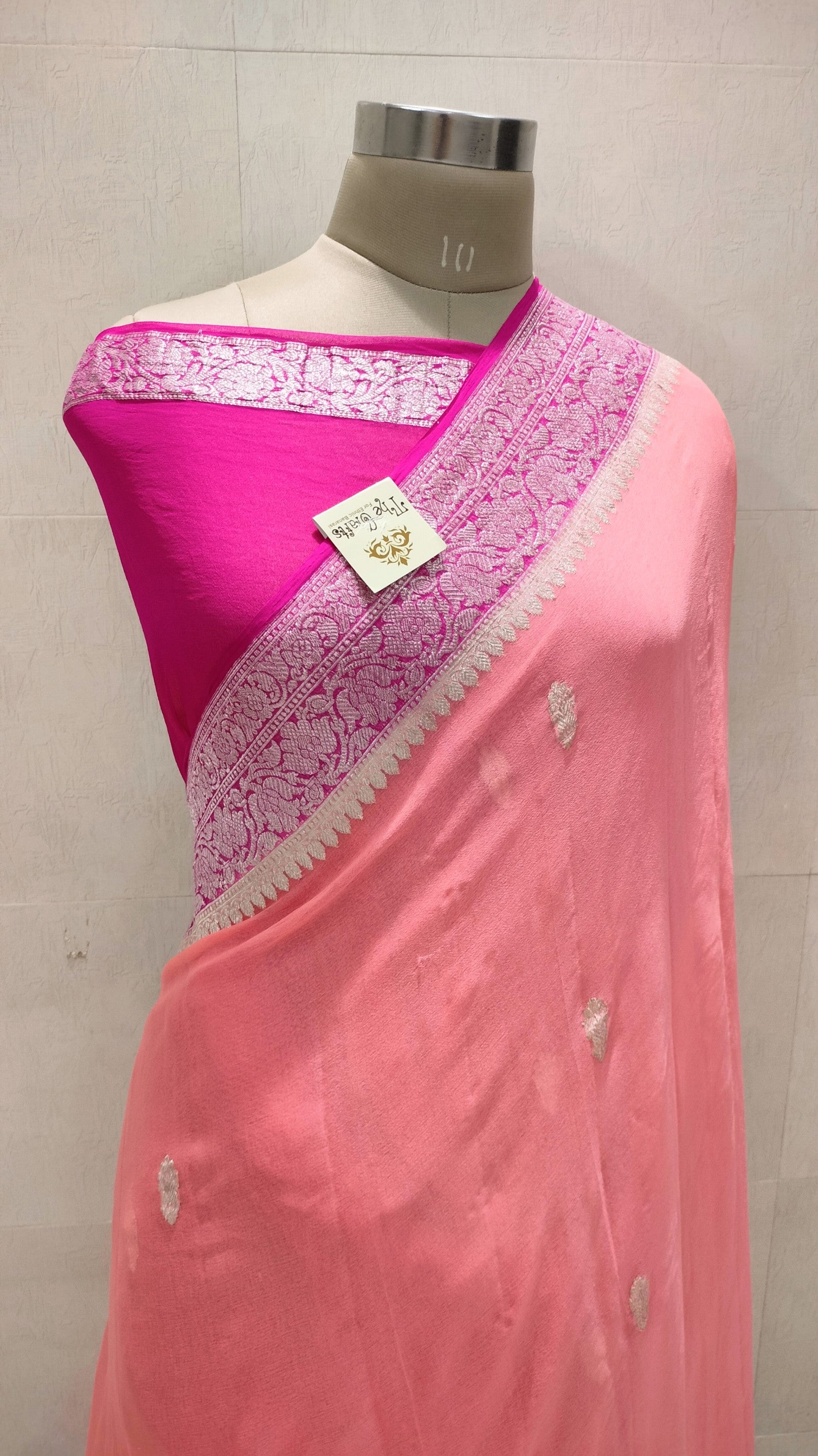 Pure Georgette Handloom Banarasi Saree