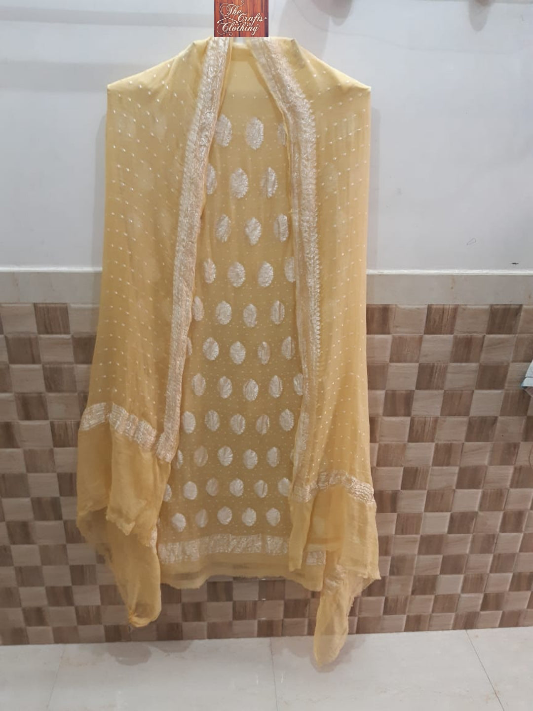 Banarasi Khaddi Georgette Dress Material - The Crafts Clothing