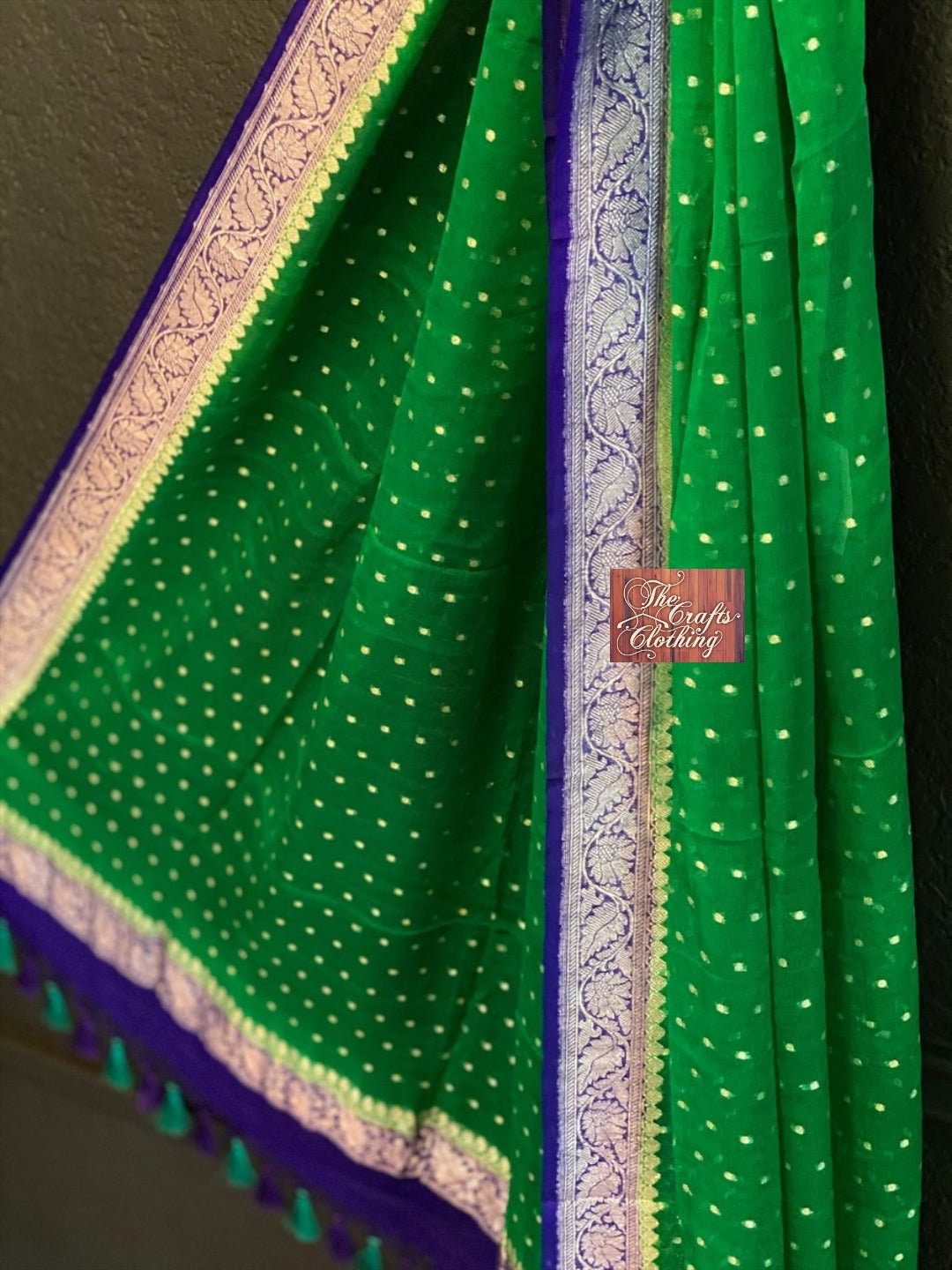 Khaddi Georgette Banarasi Handloom Dupatta - The Crafts Clothing