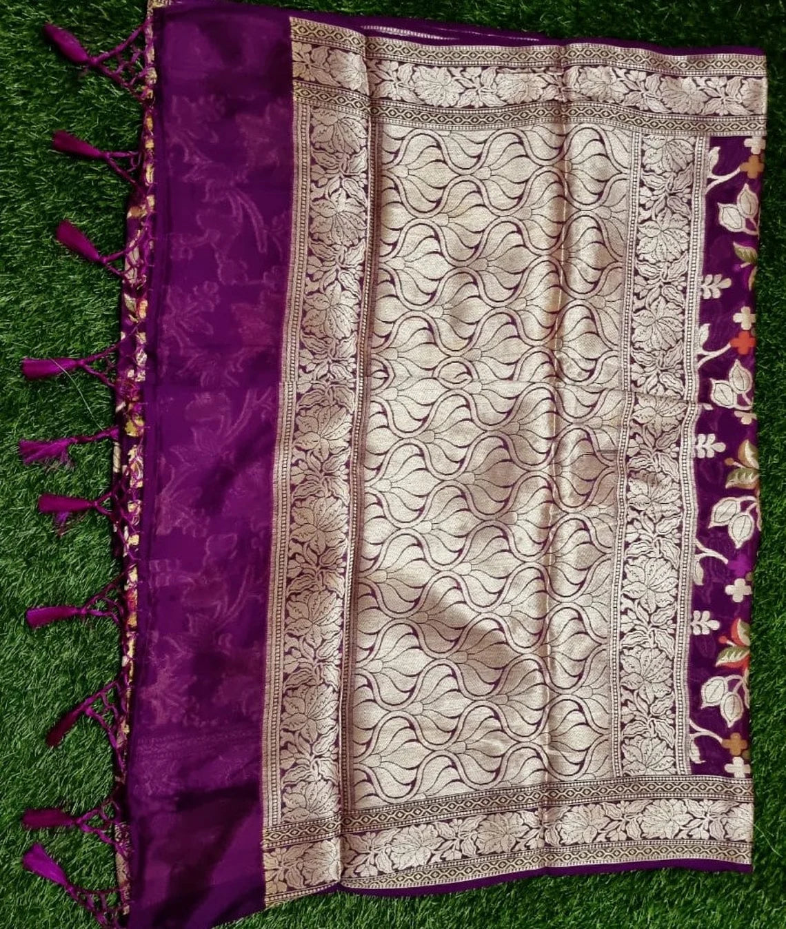 Pure Khaddi Chiffon Banarasi Saree - The Crafts Clothing