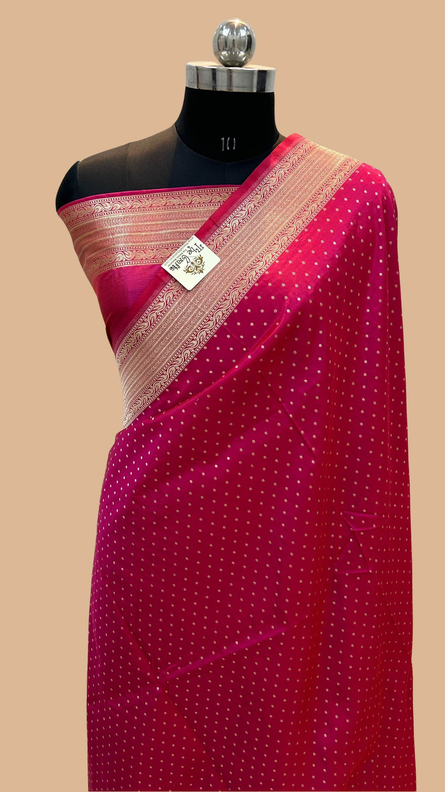 Pure Katan Silk Handloom Banarasi Saree - Chunri Buti