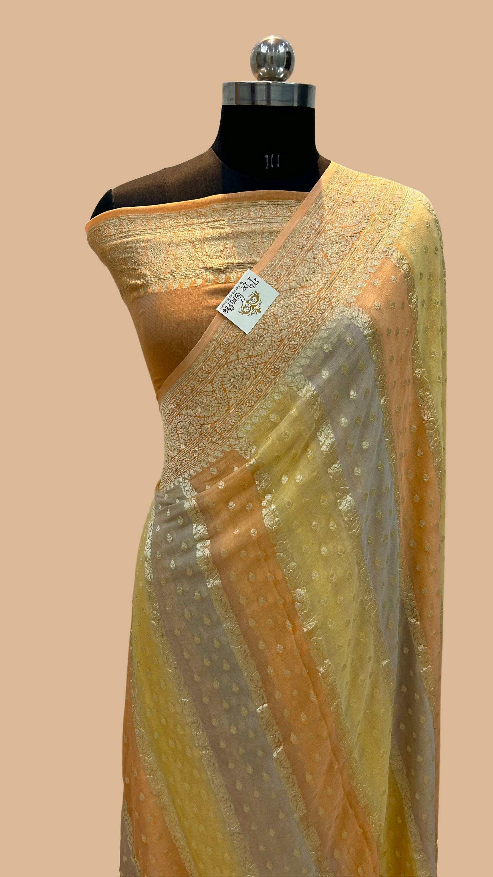 Khaddi Georgette Handloom Banarasi Saree