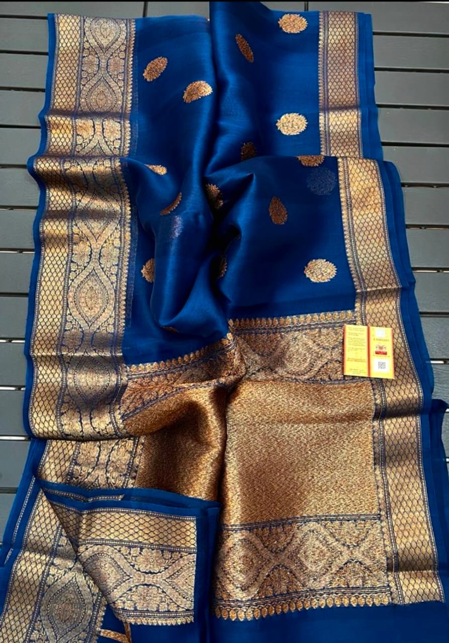 Pure Kora Silk Handloom Banarasi Saree