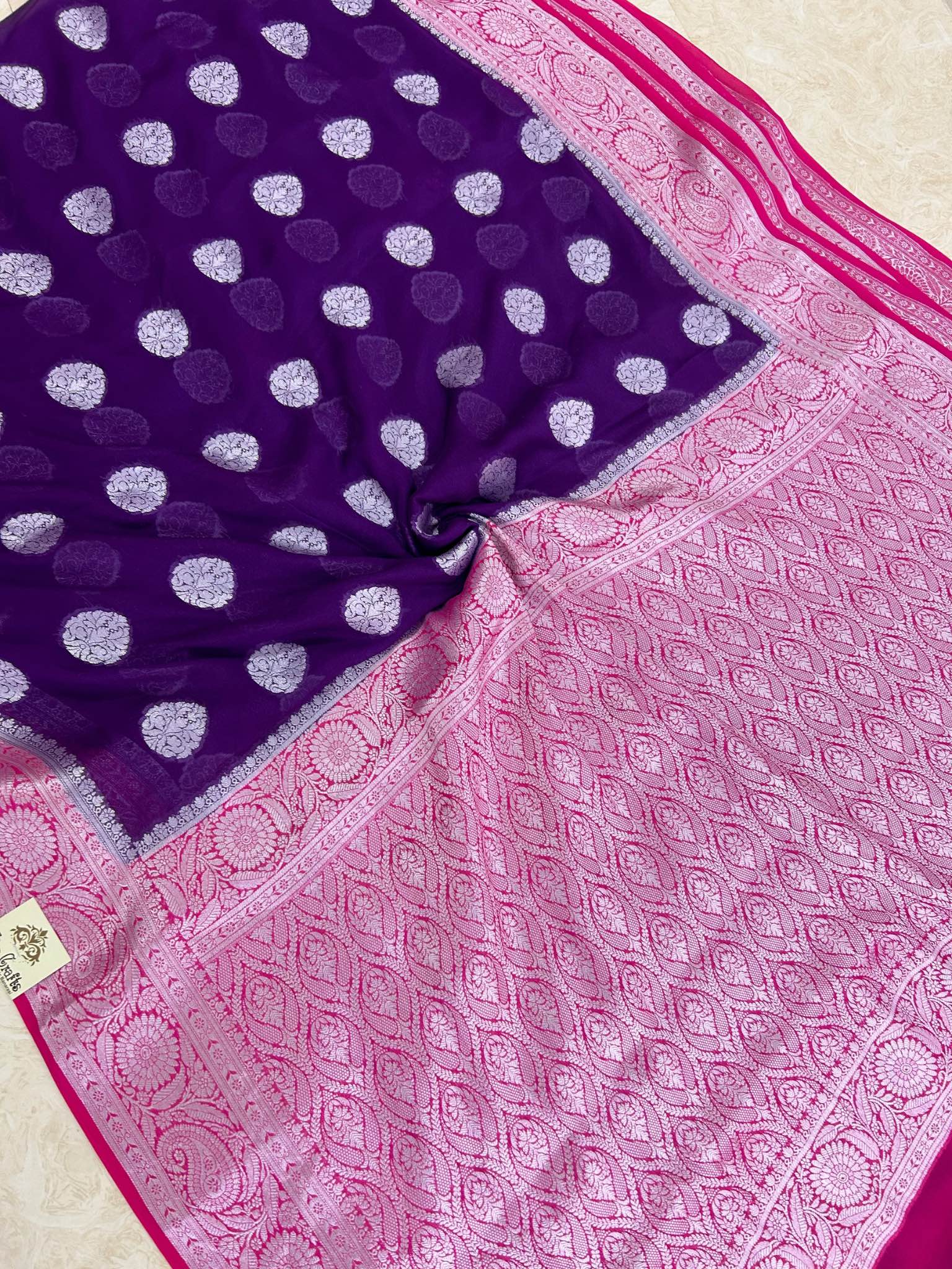 Pure Khaddi Chiffon Banarasi Saree