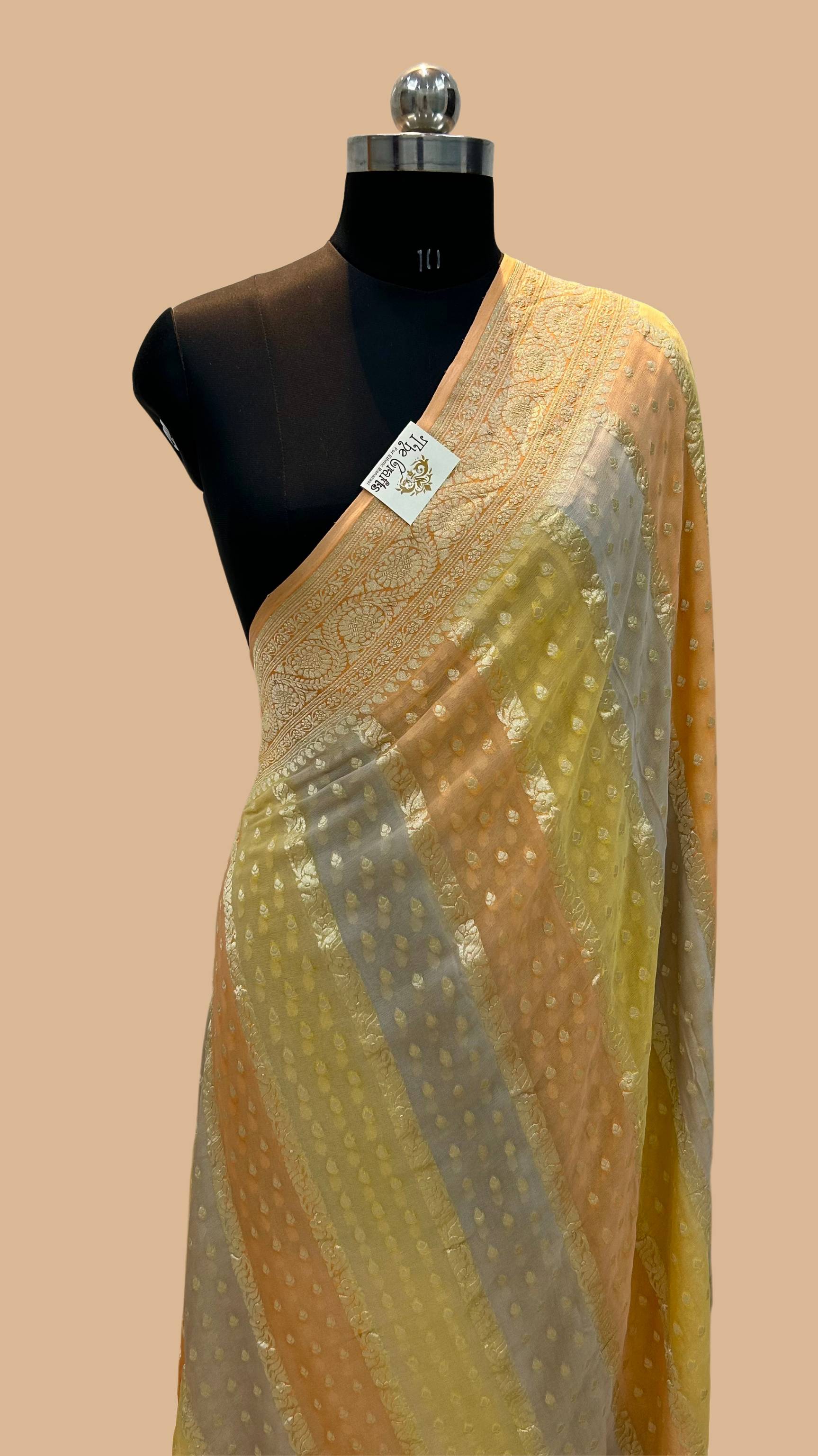 Khaddi Georgette Handloom Banarasi Saree