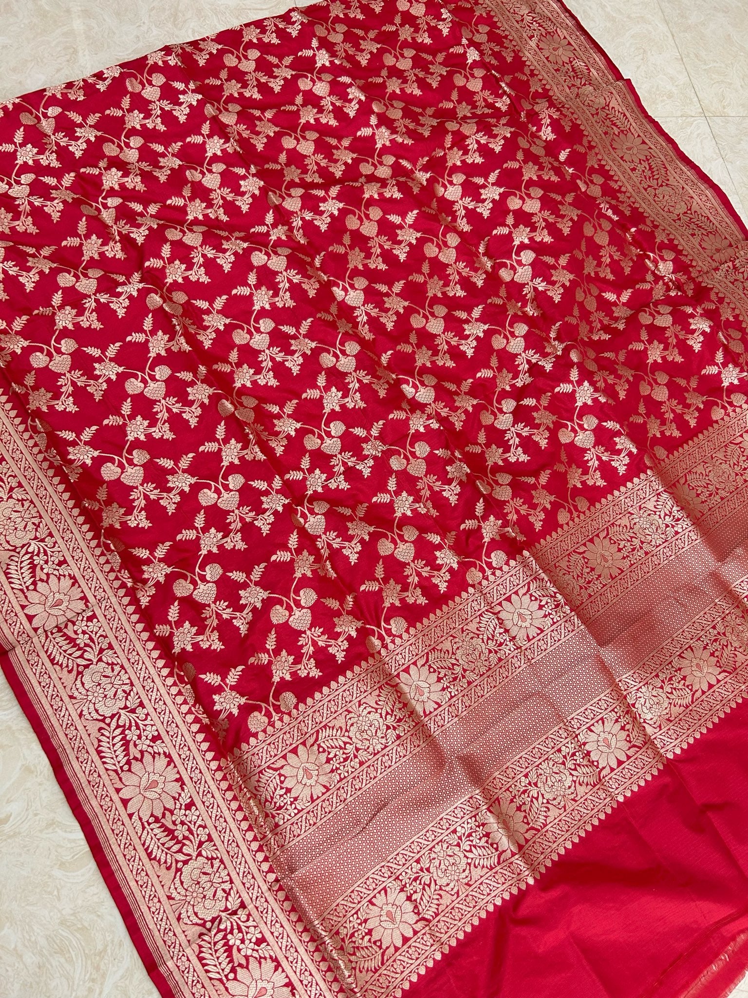 Pure Katan Silk Banarasi Handloom Dupatta