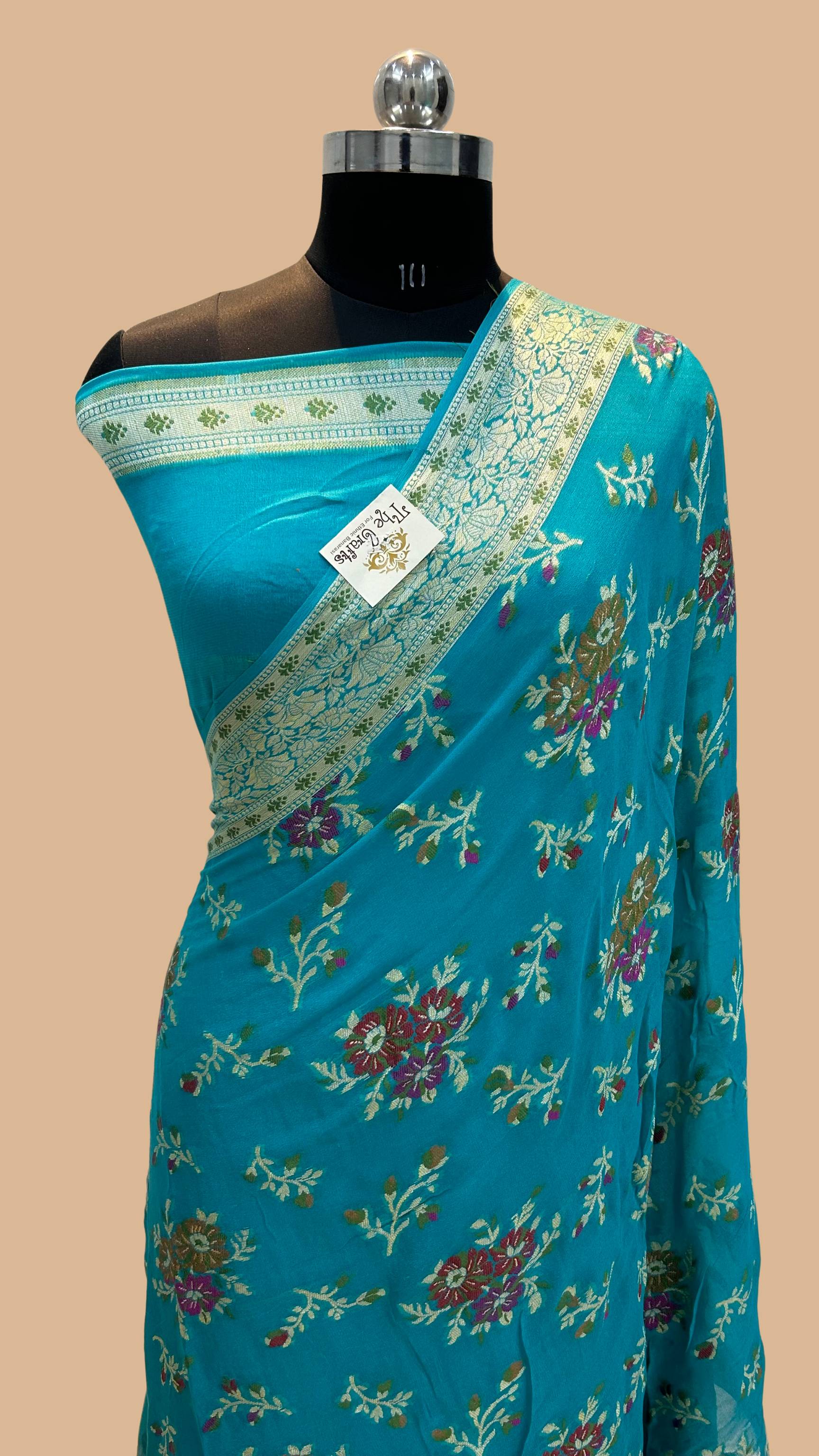 Pure Khaddi Chiffon Banarasi Saree