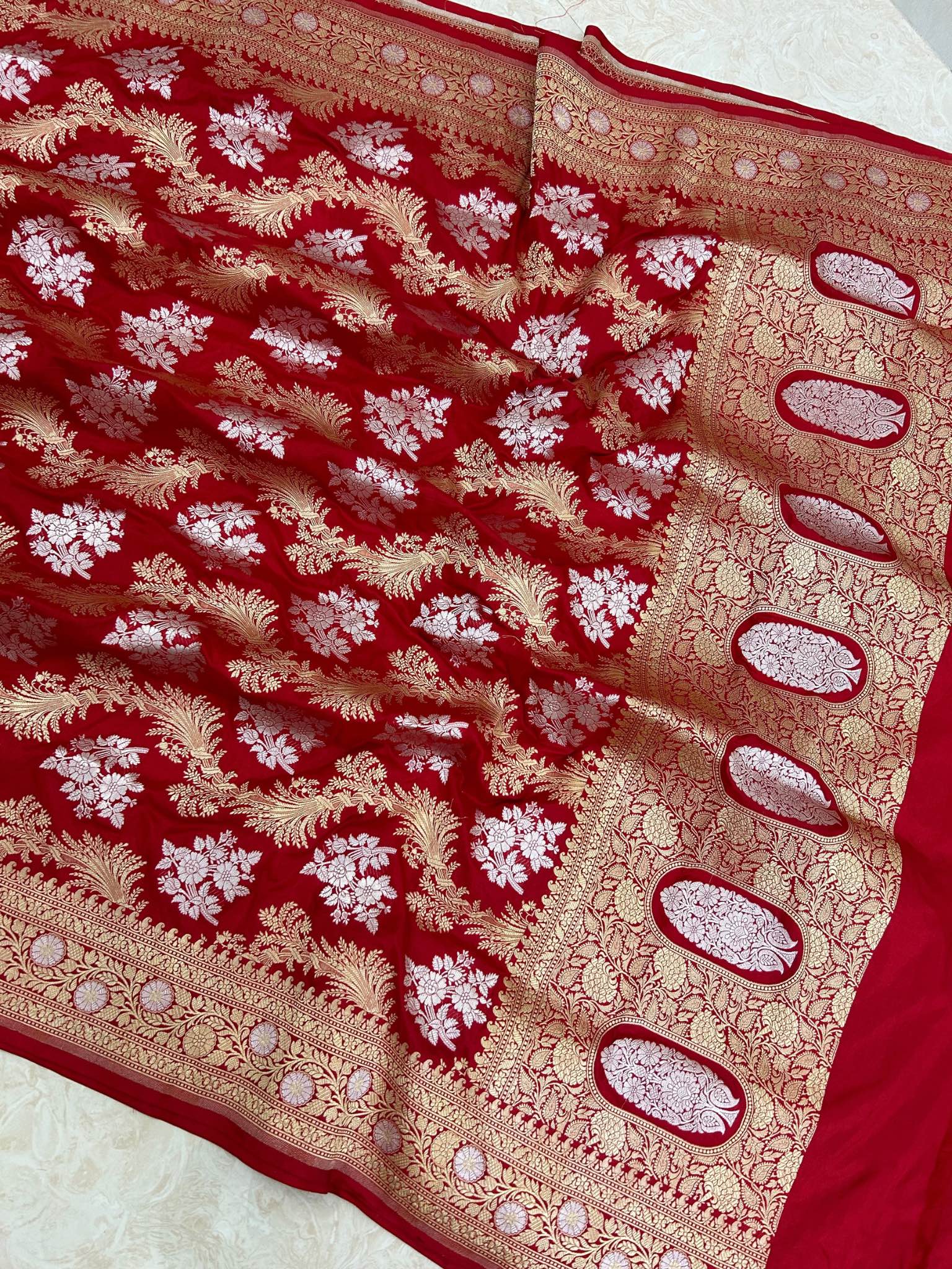 Pure Katan Silk Banarasi Handloom Dupatta