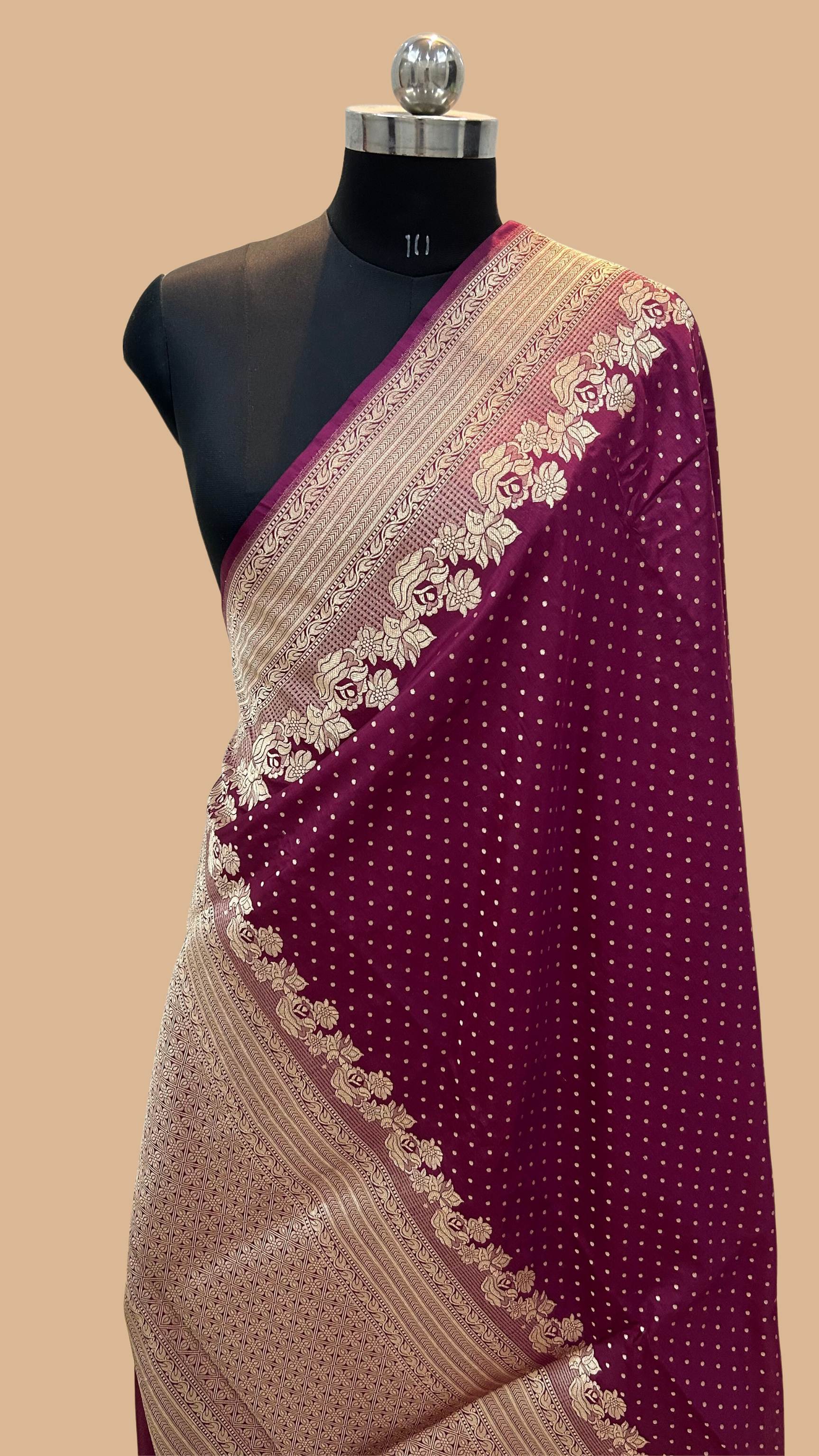 Pure Katan Silk Handloom Banarasi Saree - Chunri Buti