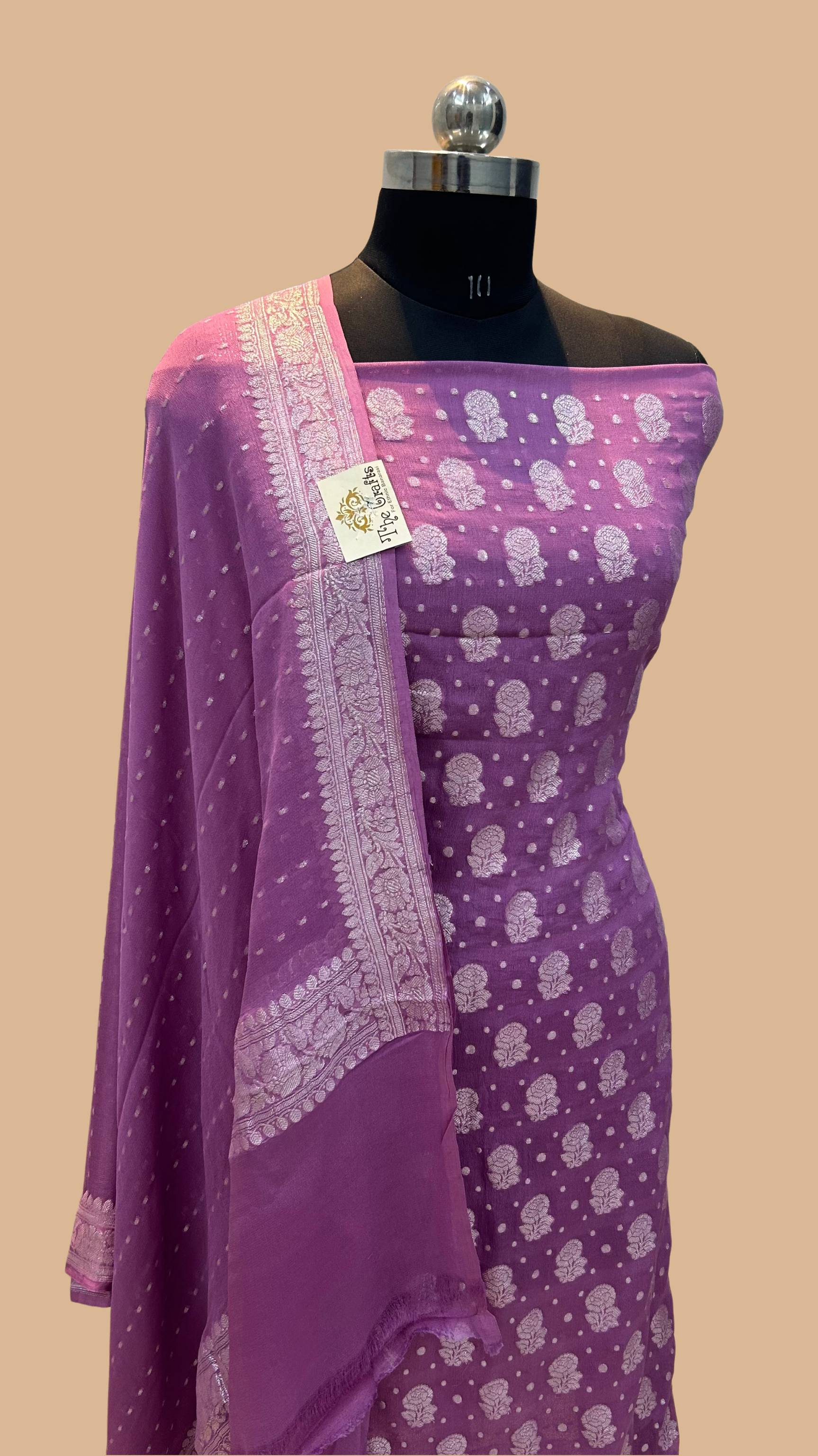 Banarasi Khaddi Georgette Dress Material