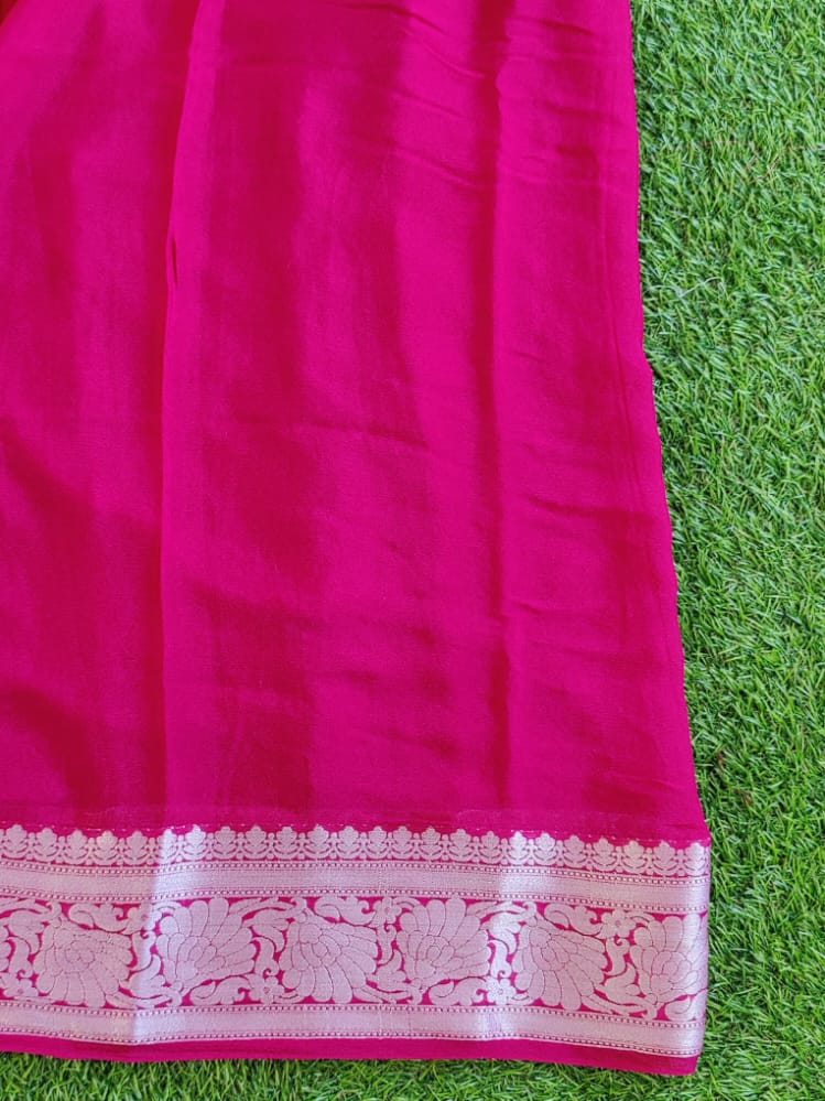 Pure Khaddi Chiffon Banarasi Saree