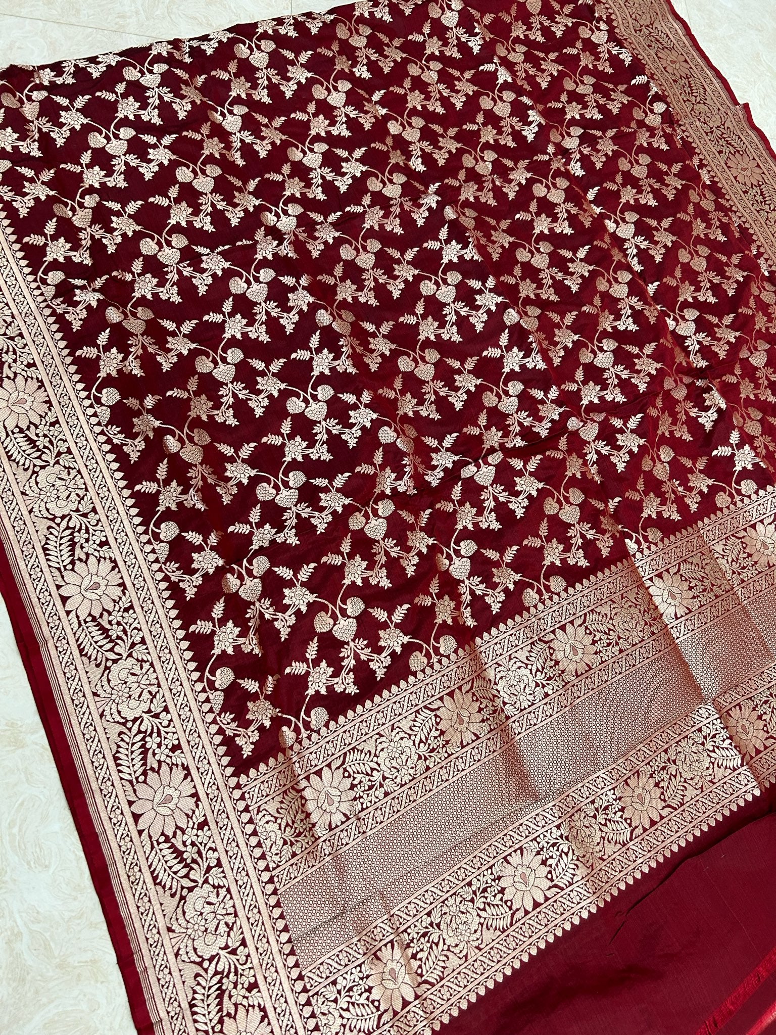 Pure Katan Silk Banarasi Handloom Dupatta