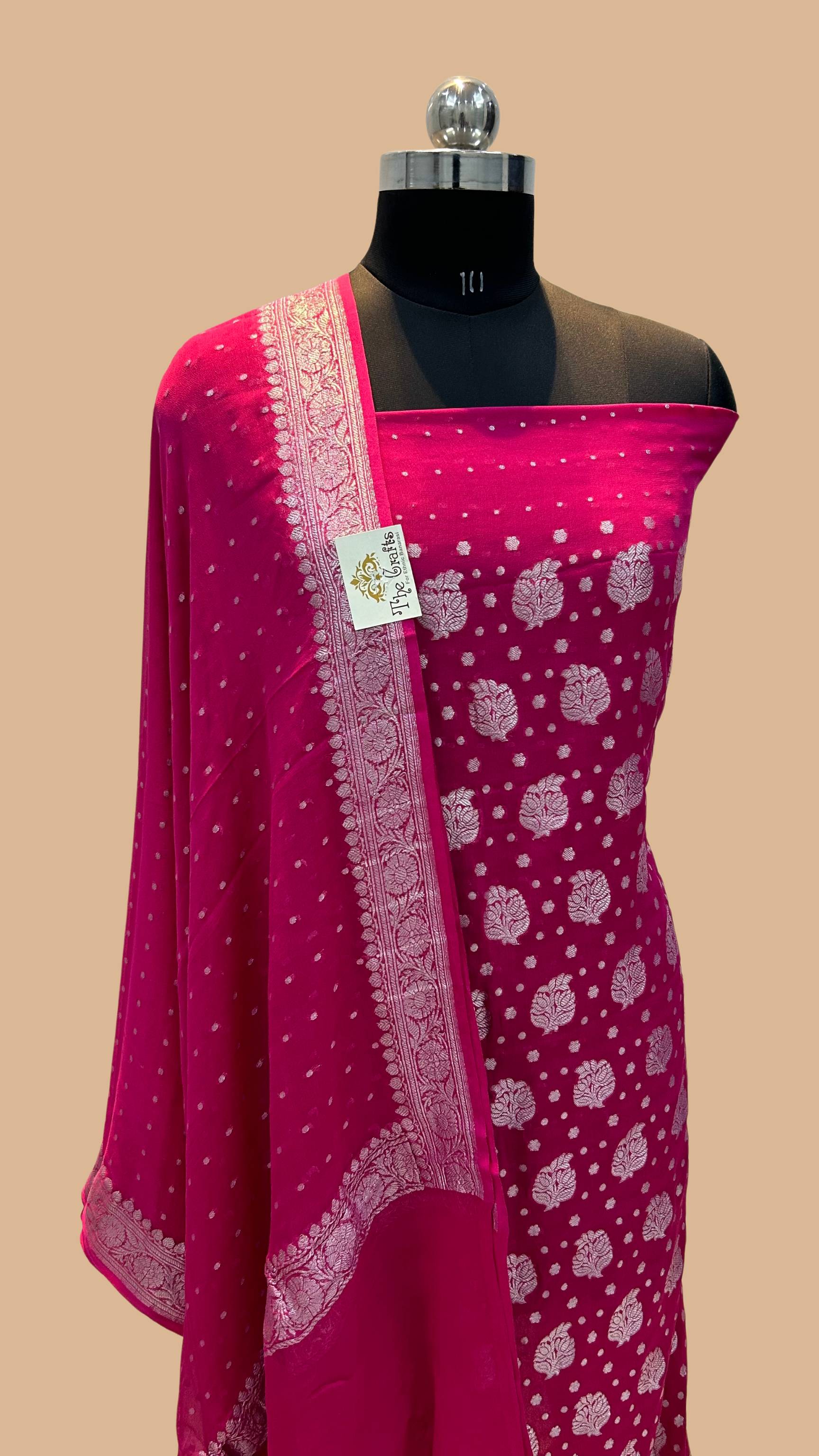 Banarasi Khaddi Georgette Dress Material