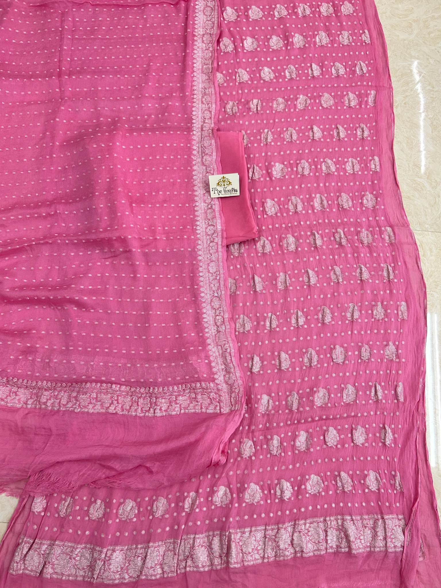 Banarasi Khaddi Georgette Dress Material