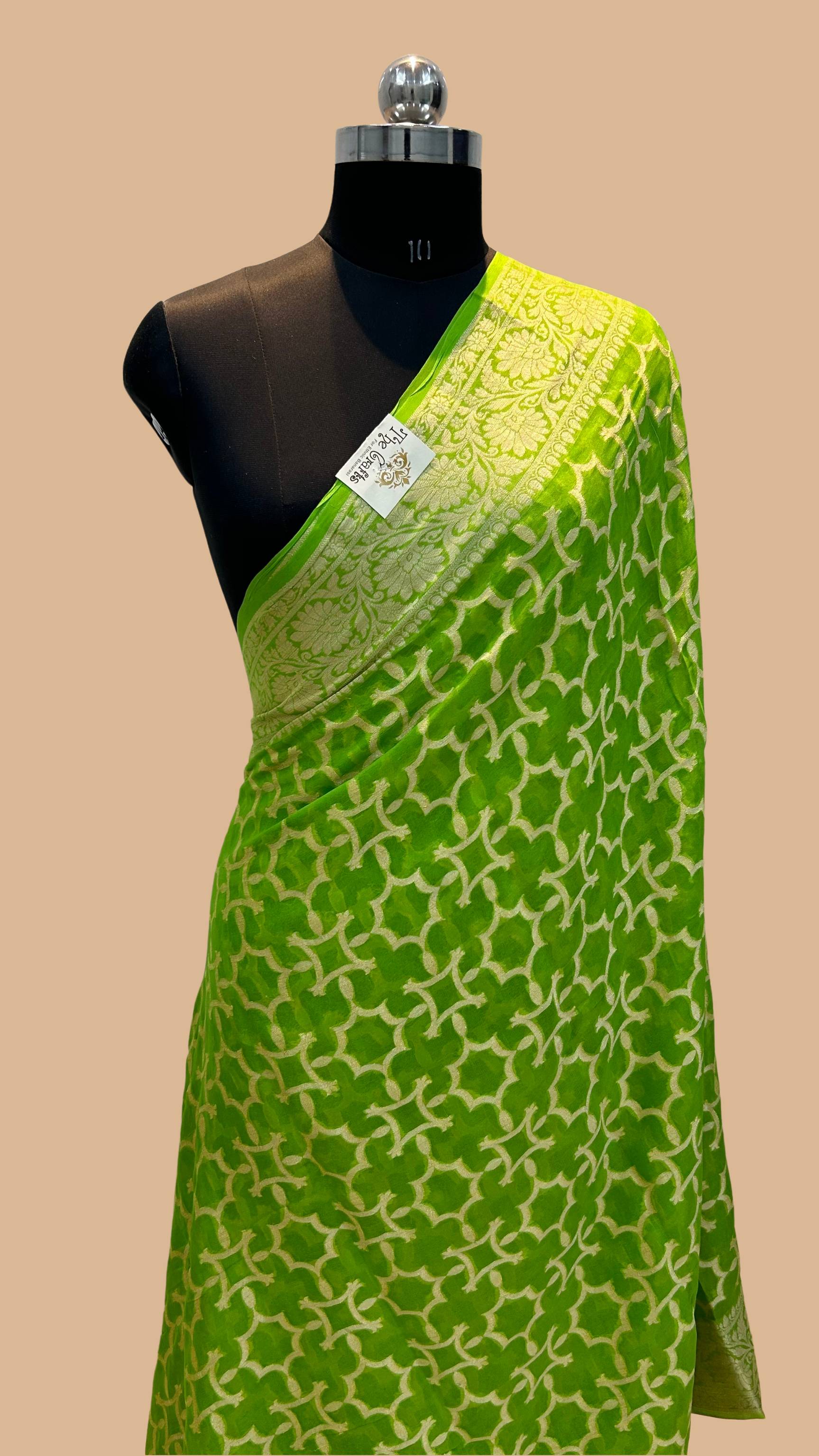 Pure Khaddi Chiffon Banarasi Saree