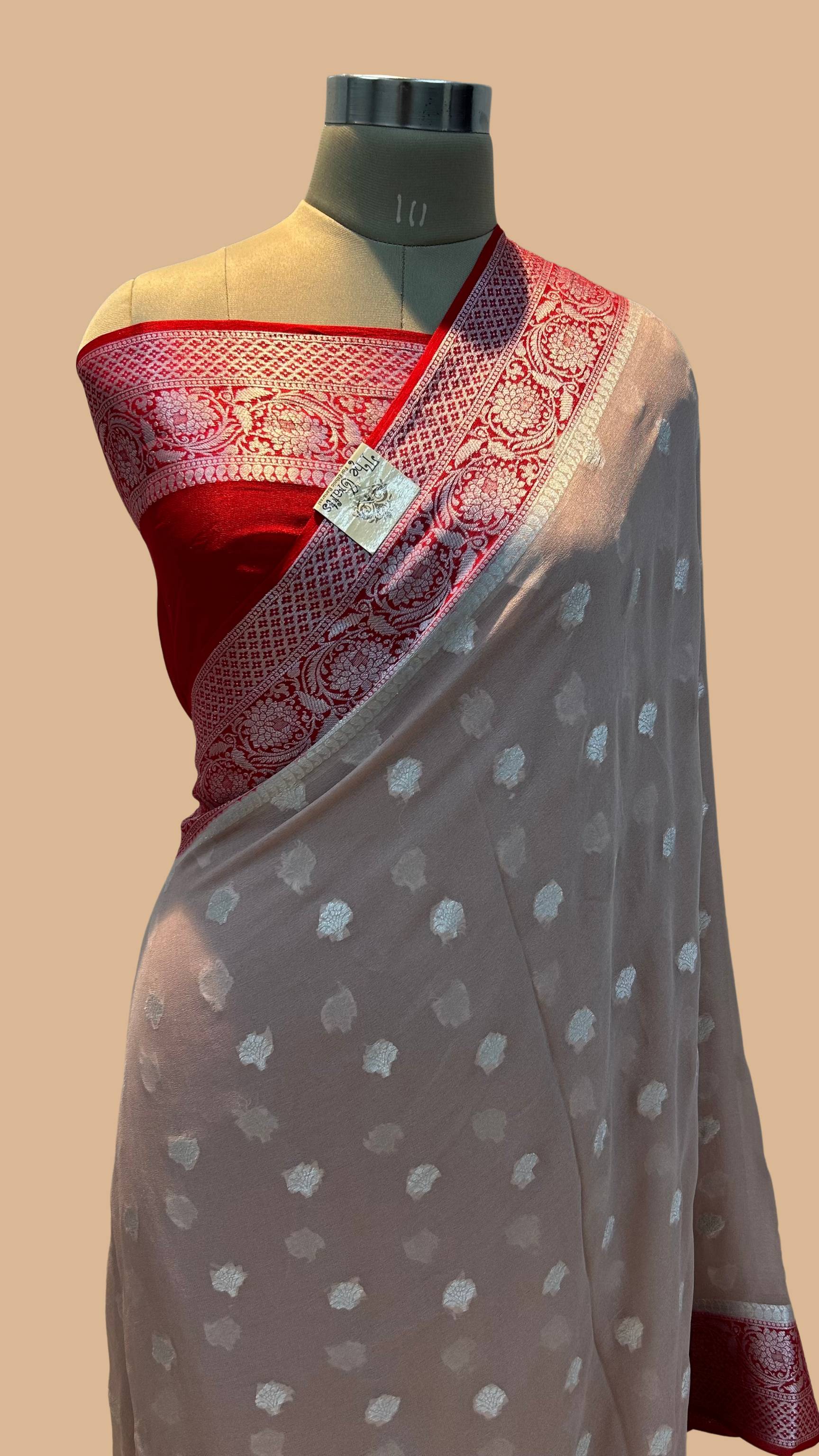 Pure Khaddi Chiffon Banarasi Saree in