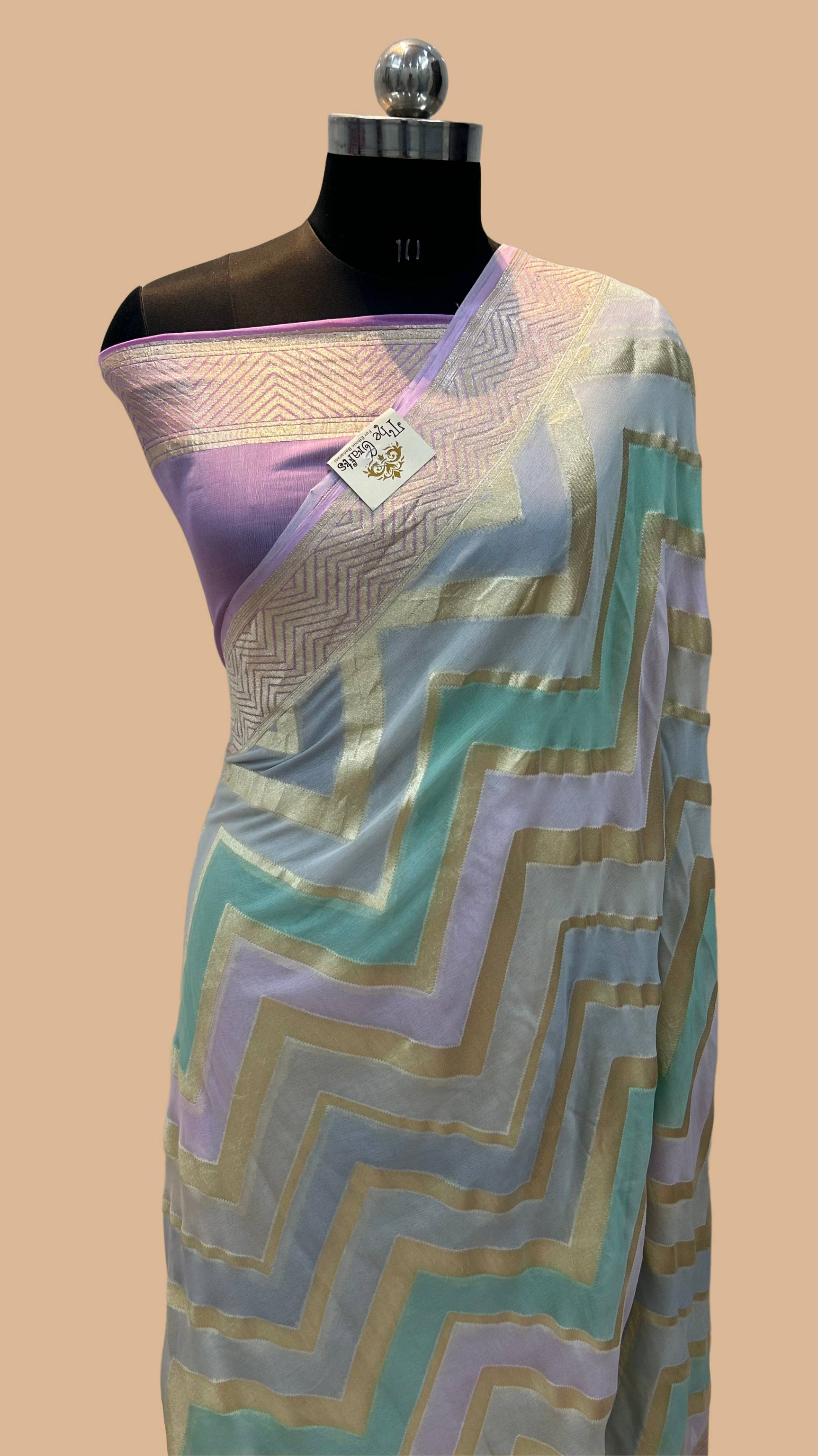 Khaddi Georgette Handloom Banarasi Saree