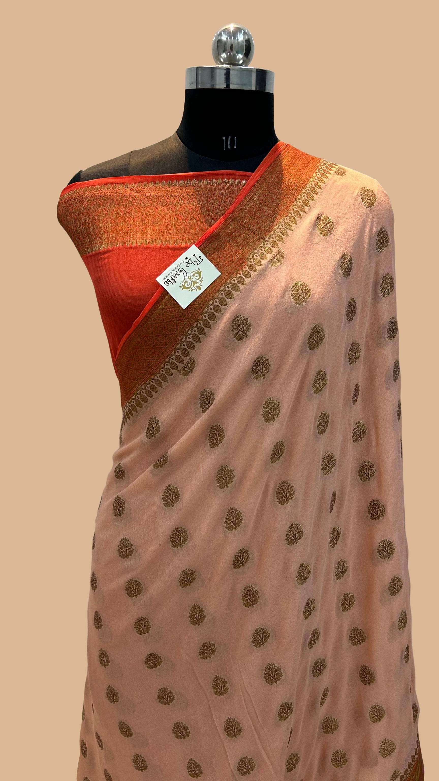 Pure Khaddi Chiffon Banarasi Saree