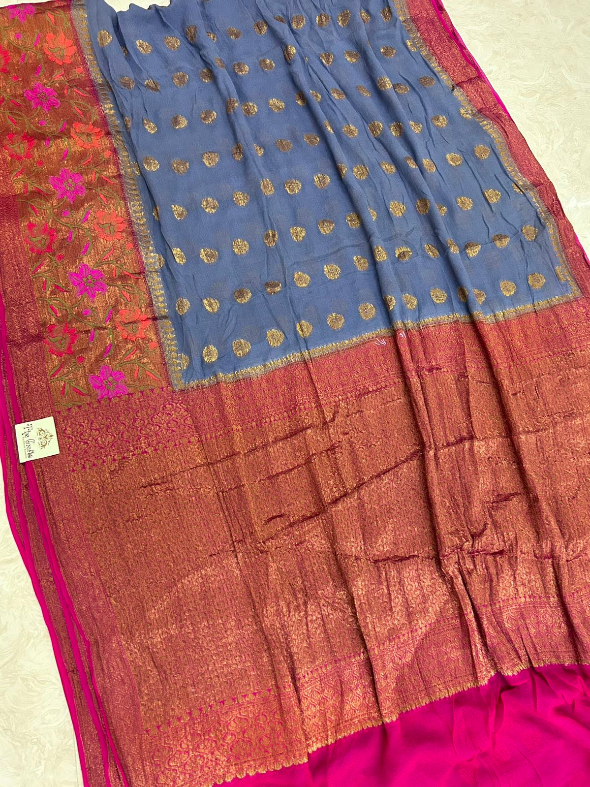 Pure Khaddi Chiffon Banarasi Saree