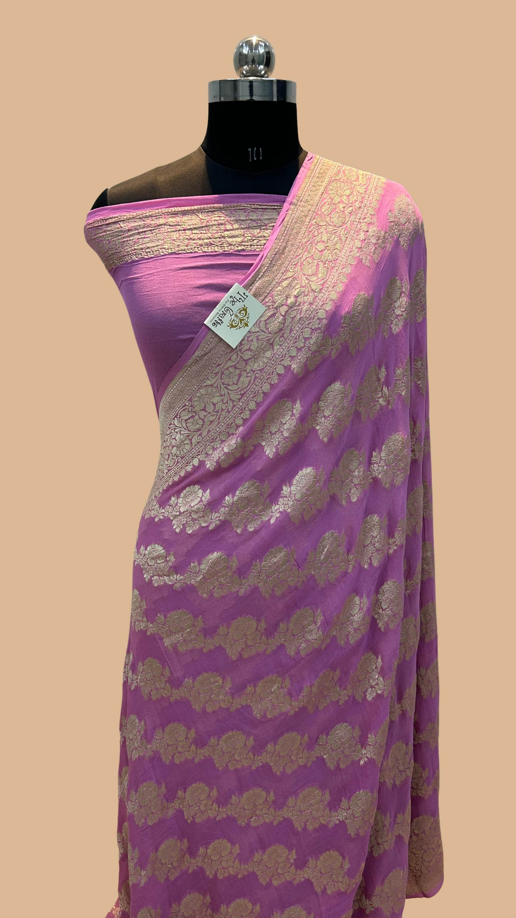 Khaddi Georgette Handloom Banarasi Saree